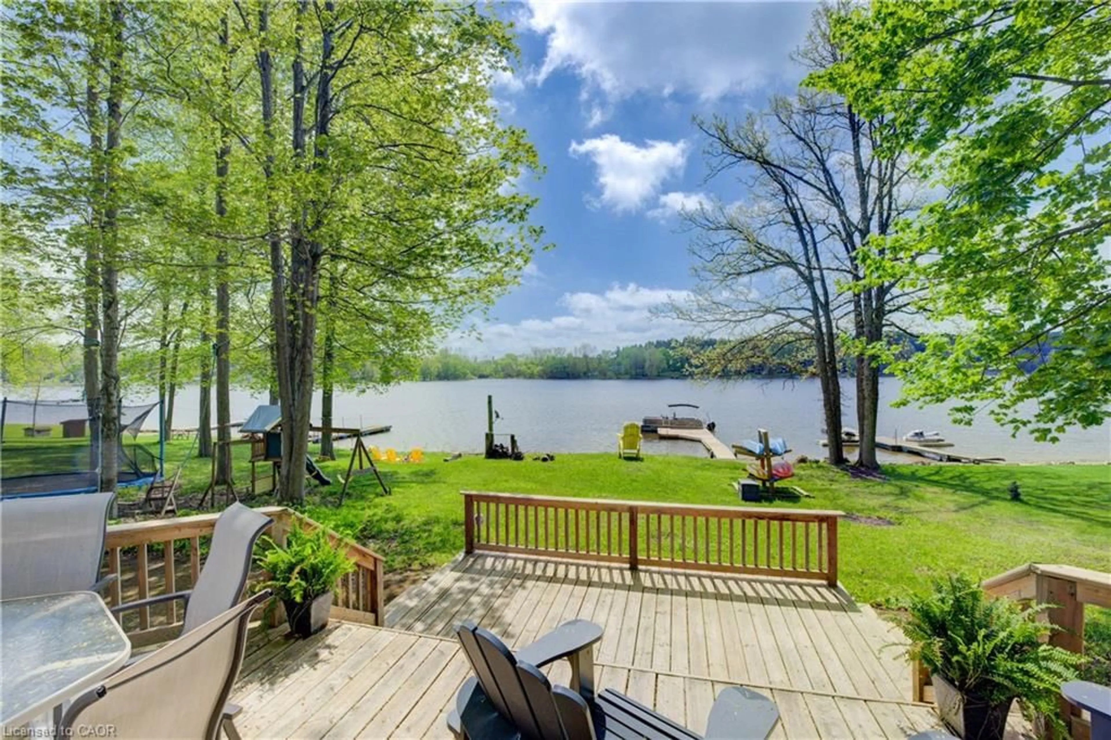 Patio, water/lake/river/ocean view for 457 Road 4, Conestogo Lake Ontario N0G 1P0