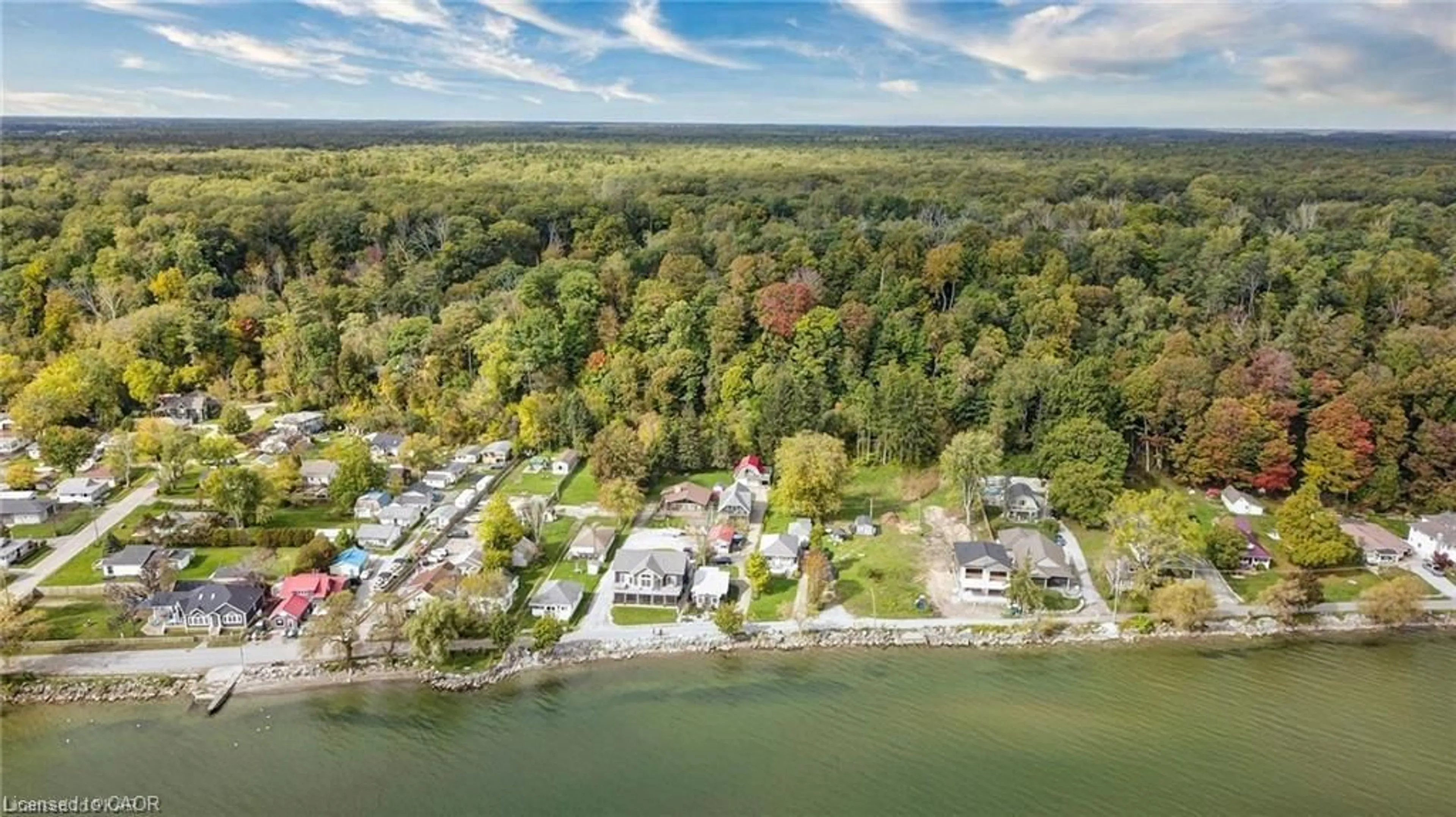 A pic from outside/outdoor area/front of a property/back of a property/a pic from drone, water/lake/river/ocean view for 37B Cedar Dr, Turkey Point Ontario N0E 1T0
