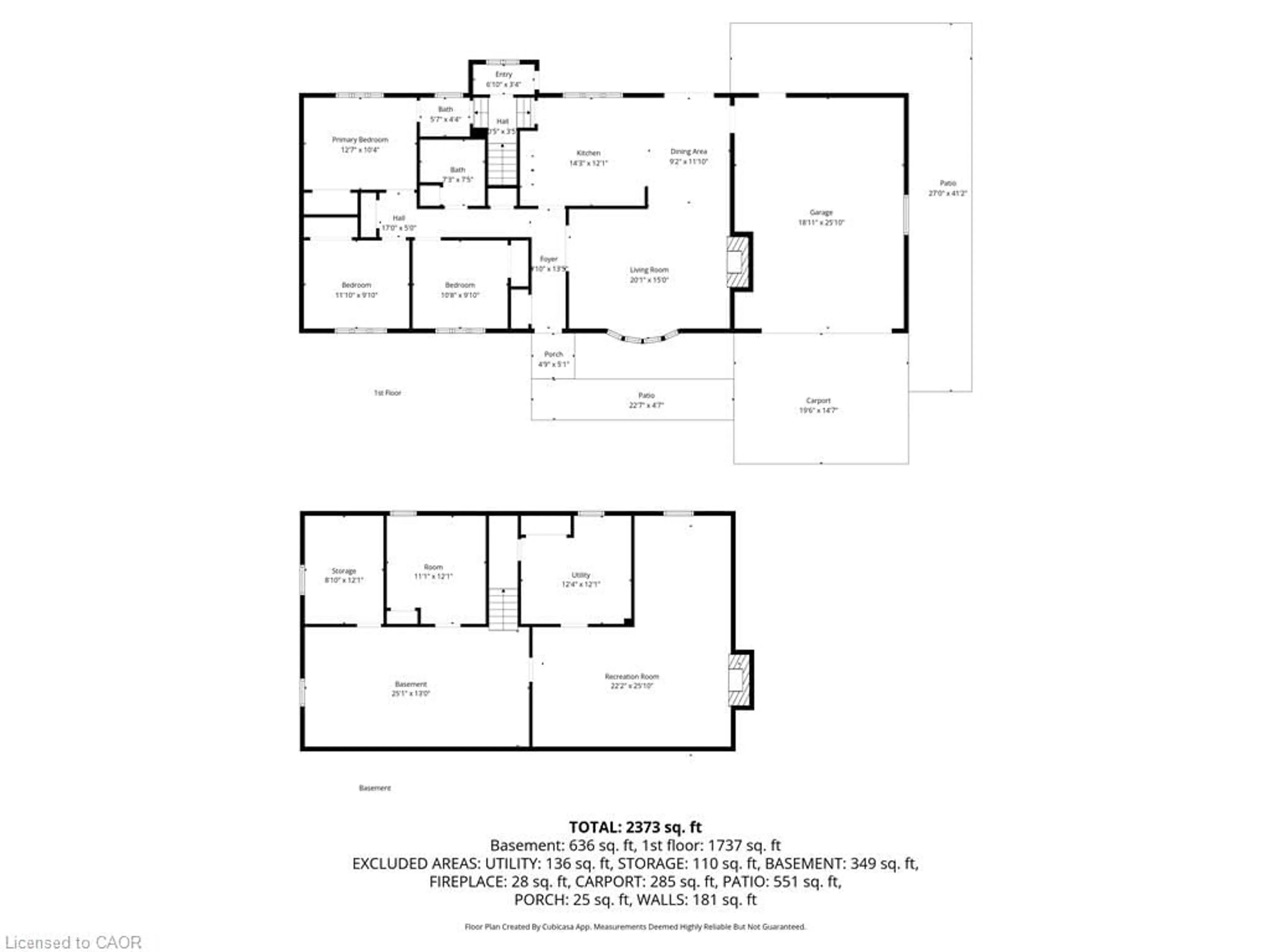 Floor plan for 9639 Sideroad 27, Erin Ontario N0B 1T0