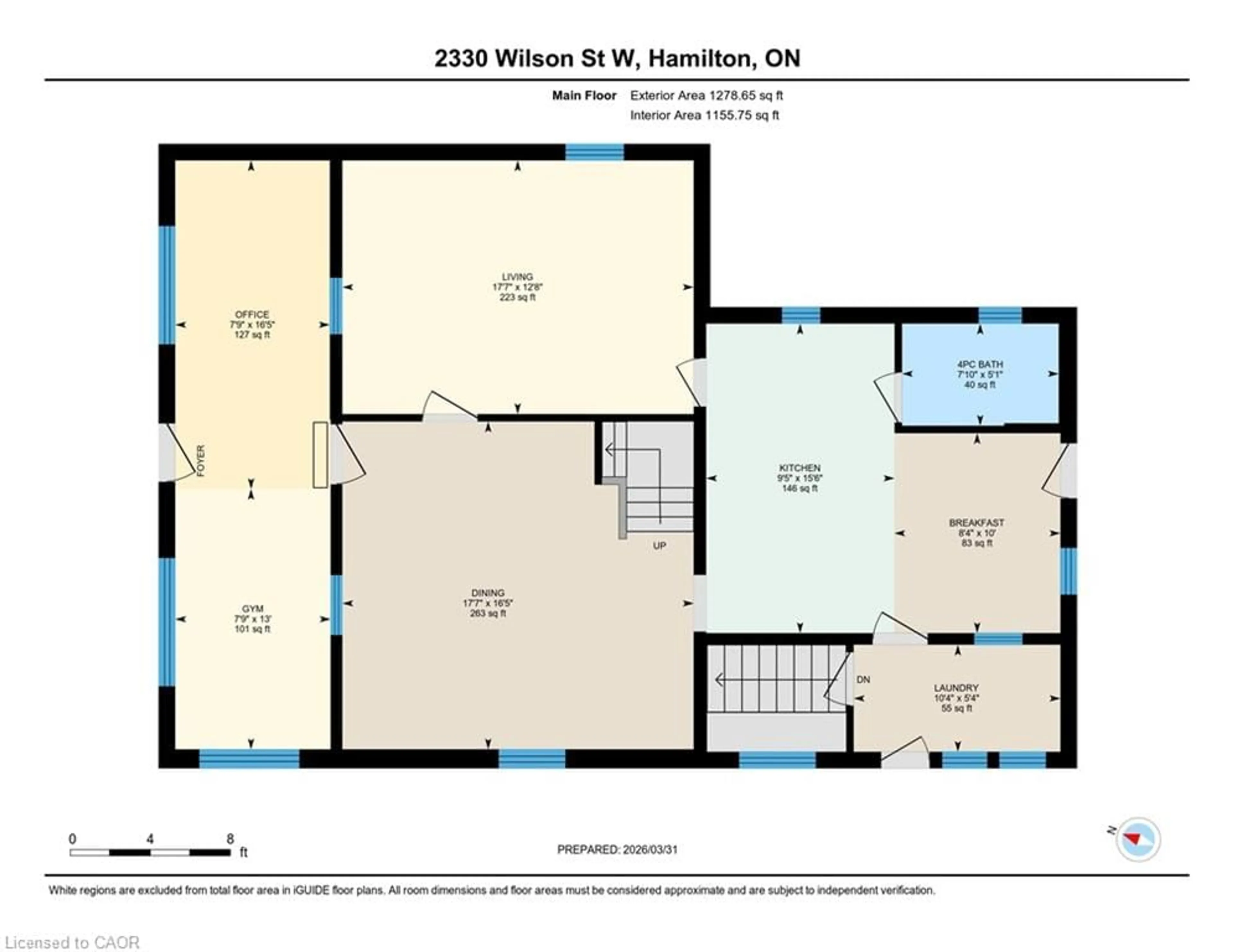 Floor plan for 2330 Wilson St, Ancaster Ontario L0R 1A0