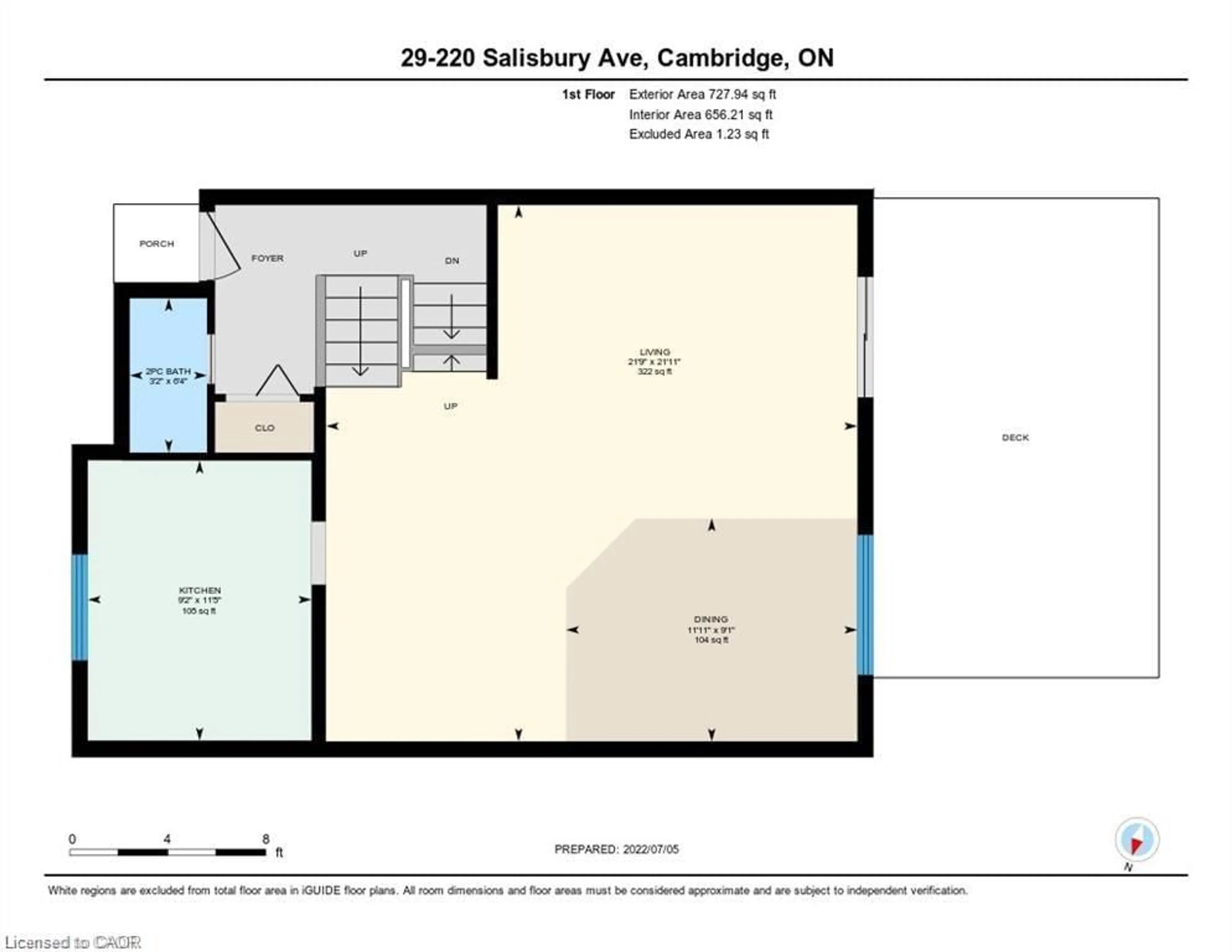 Floor plan for 220 Salisbury Ave #29, Cambridge Ontario N1S 1K5