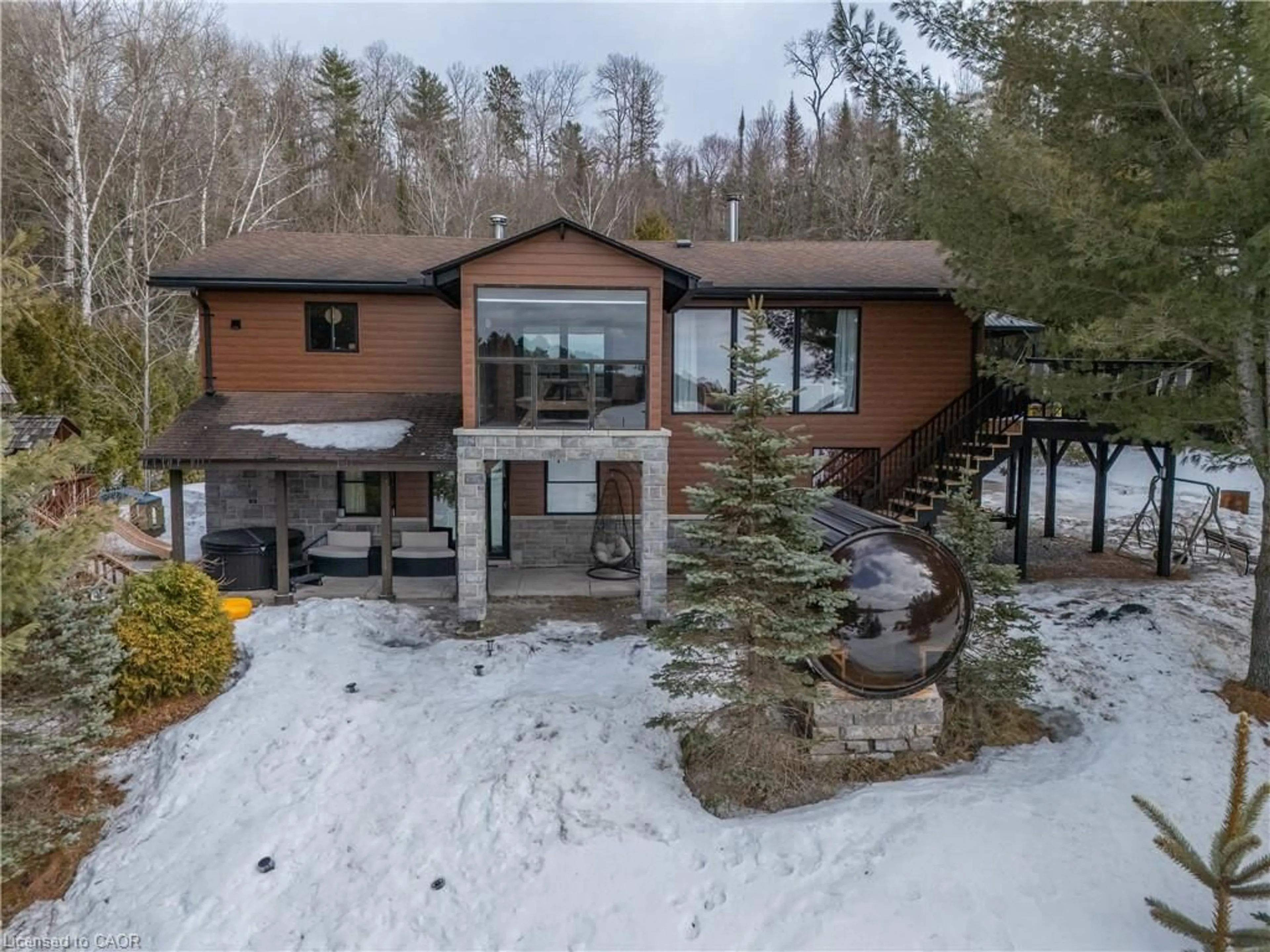 A pic from outside/outdoor area/front of a property/back of a property/a pic from drone, unknown for 84 Cedar Lane, Joly Ontario P0A 1Z0