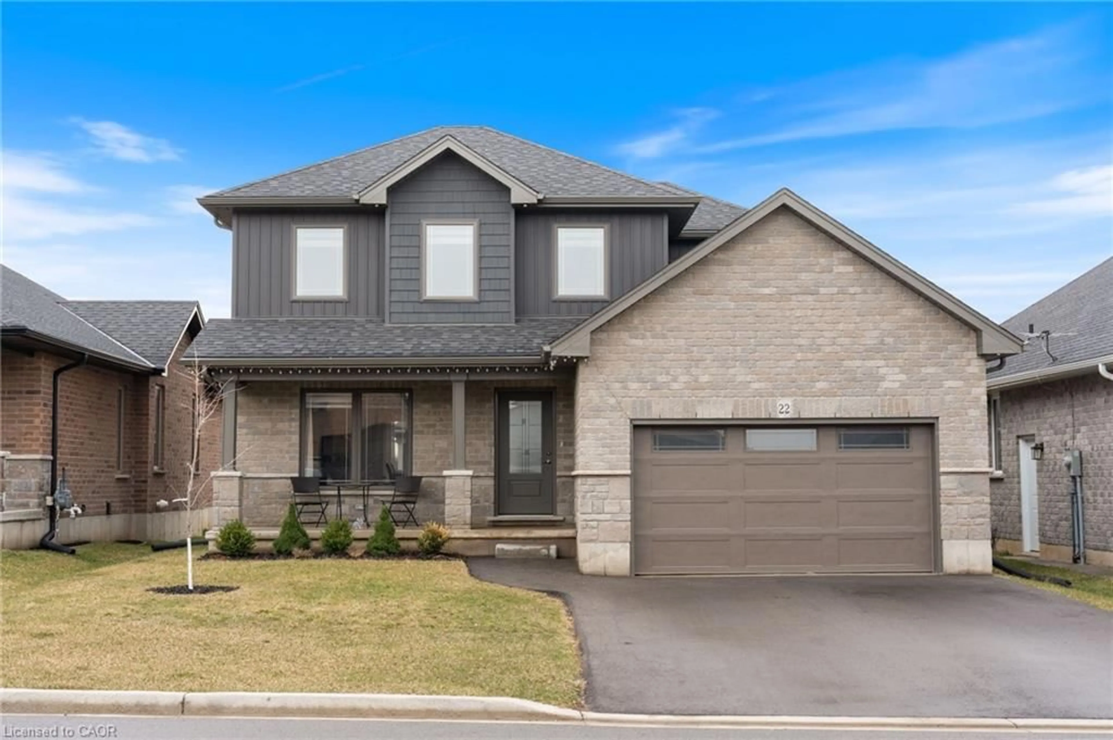 Home with brick exterior material, street for 22 Hare St, Waterford Ontario N0E 1Y0