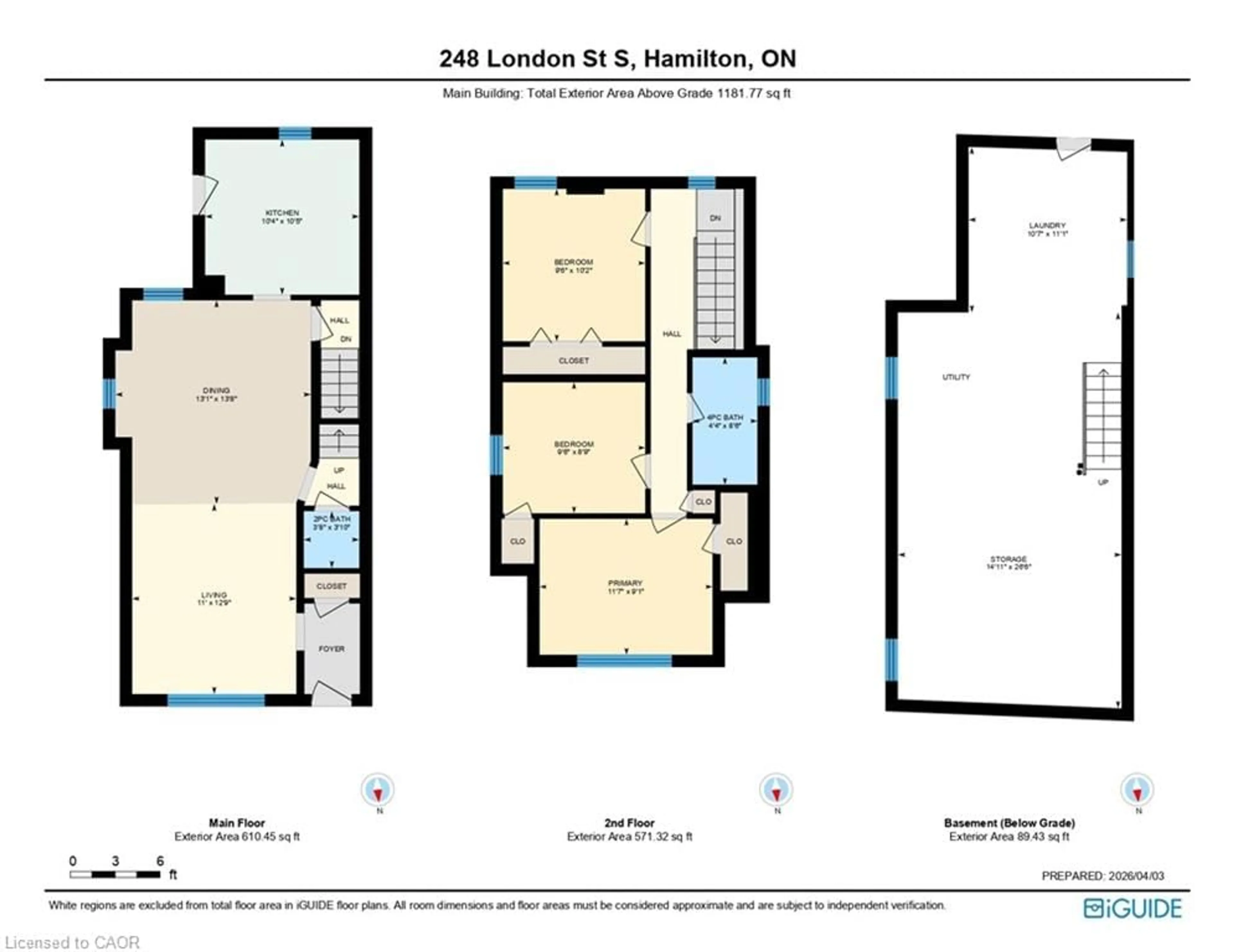 Floor plan for 248 London St, Hamilton Ontario L8K 2H2
