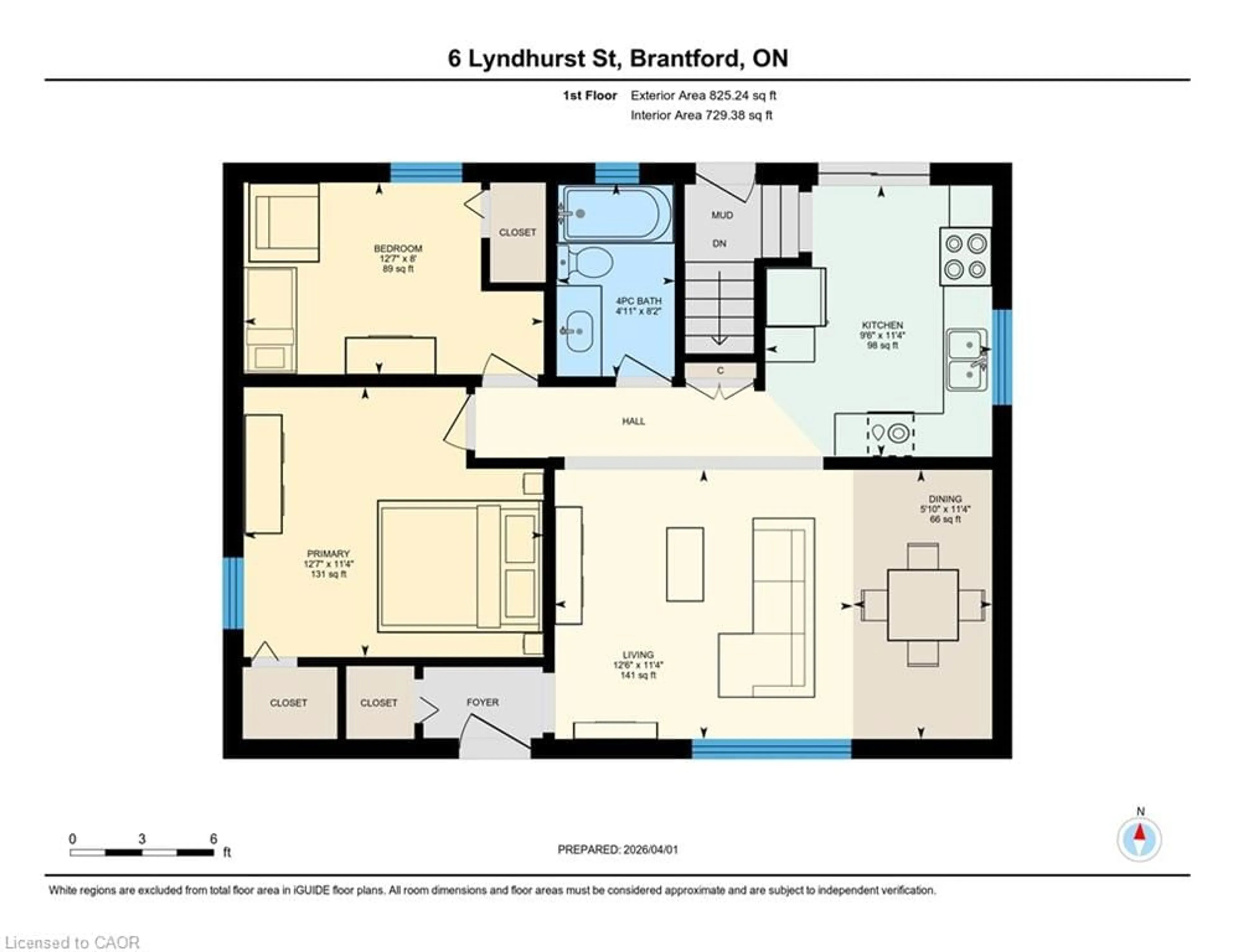 Floor plan for 6 Lyndhurst St, Brantford Ontario N3S 4M3