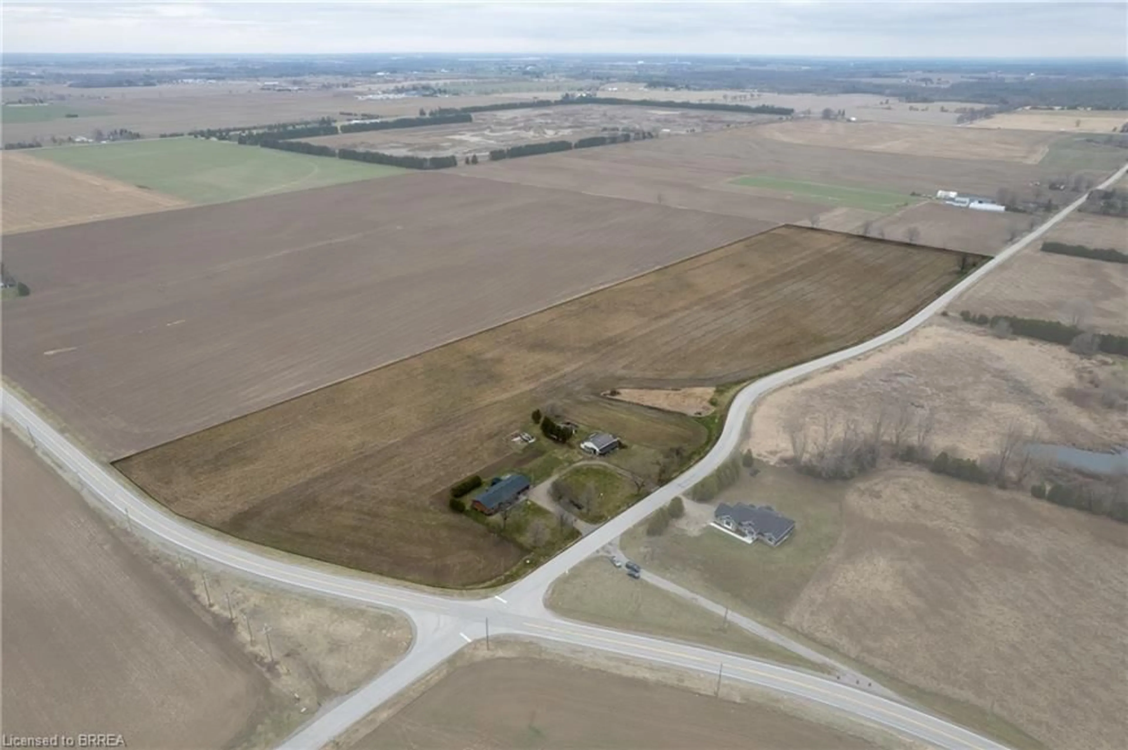 A pic from outside/outdoor area/front of a property/back of a property/a pic from drone, street for 58 Tenth Concession Rd, Burford Ontario N0E 1A0