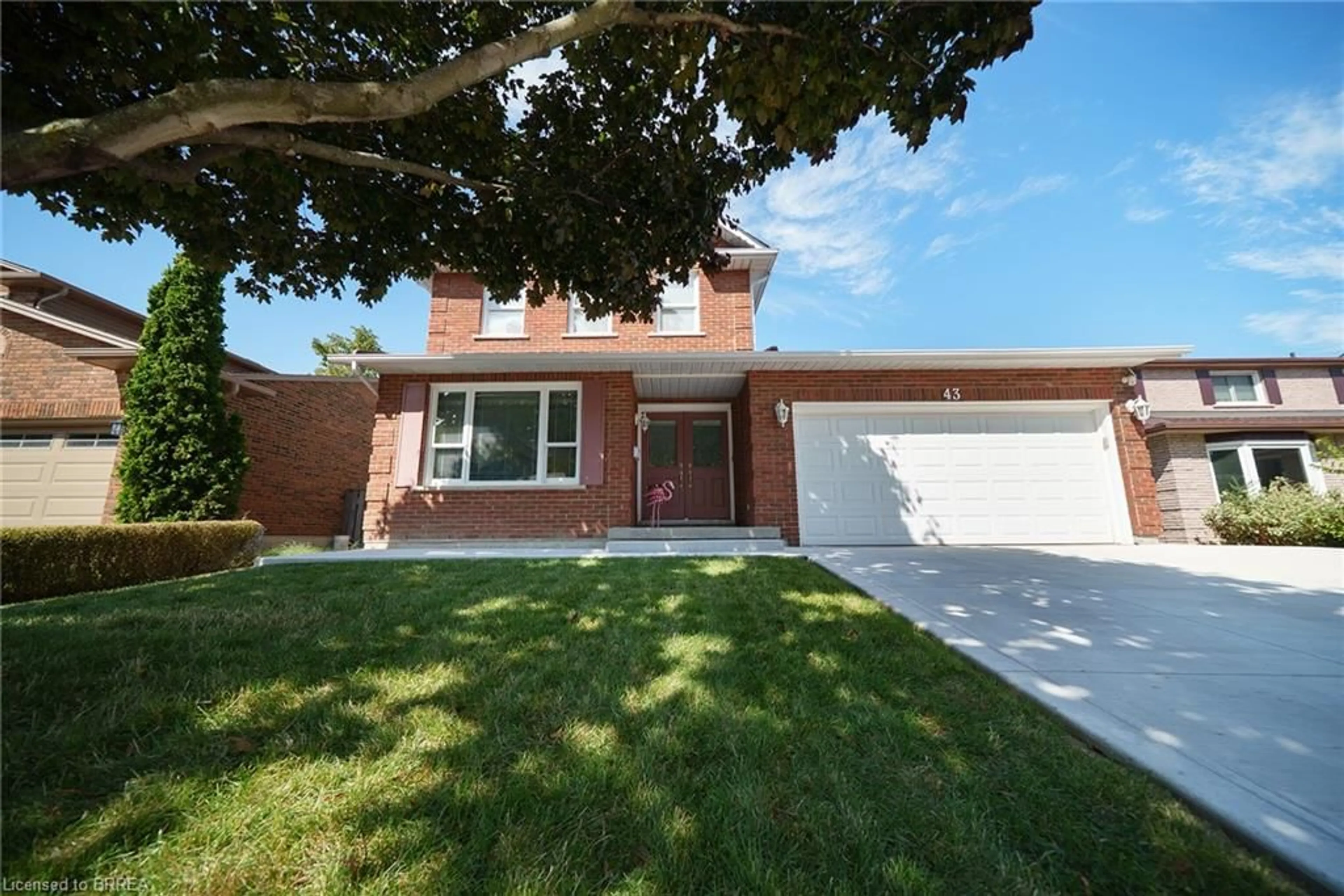 Home with brick exterior material, street for 43 Flamingo Dr, Hamilton Ontario L9A 4X6