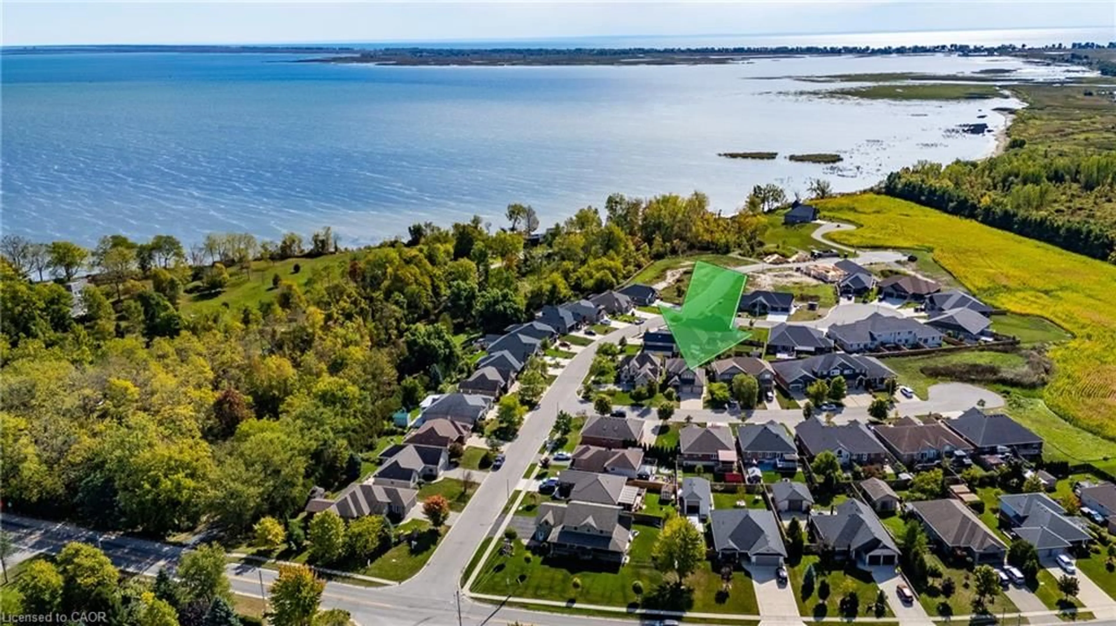 A pic from outside/outdoor area/front of a property/back of a property/a pic from drone, water/lake/river/ocean view for 5 Wood Duck Way, Port Rowan Ontario N0E 1M0