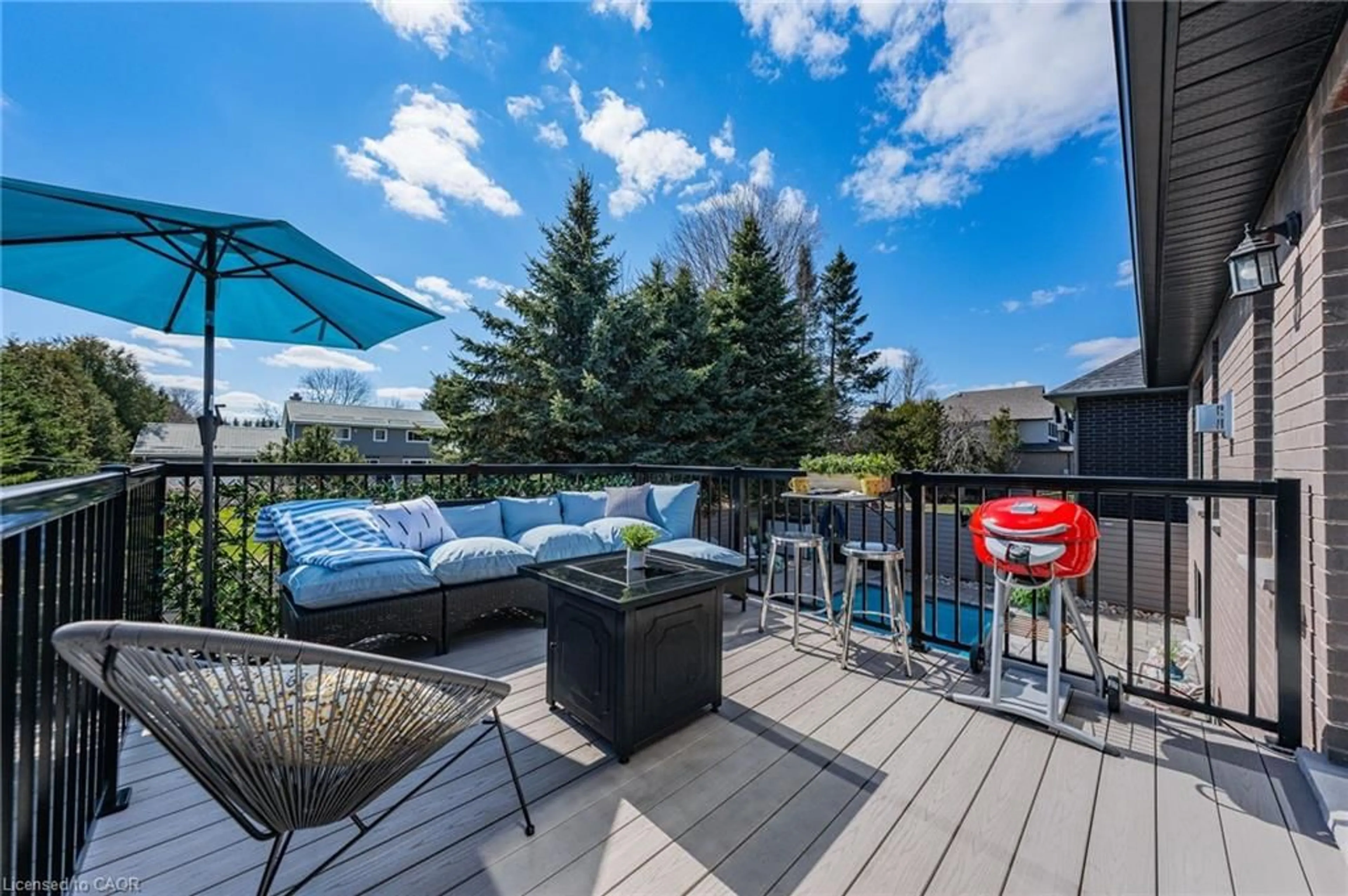 Patio, water/lake/river/ocean view for 57 Cutting Dr, Elora Ontario N0B 1S0