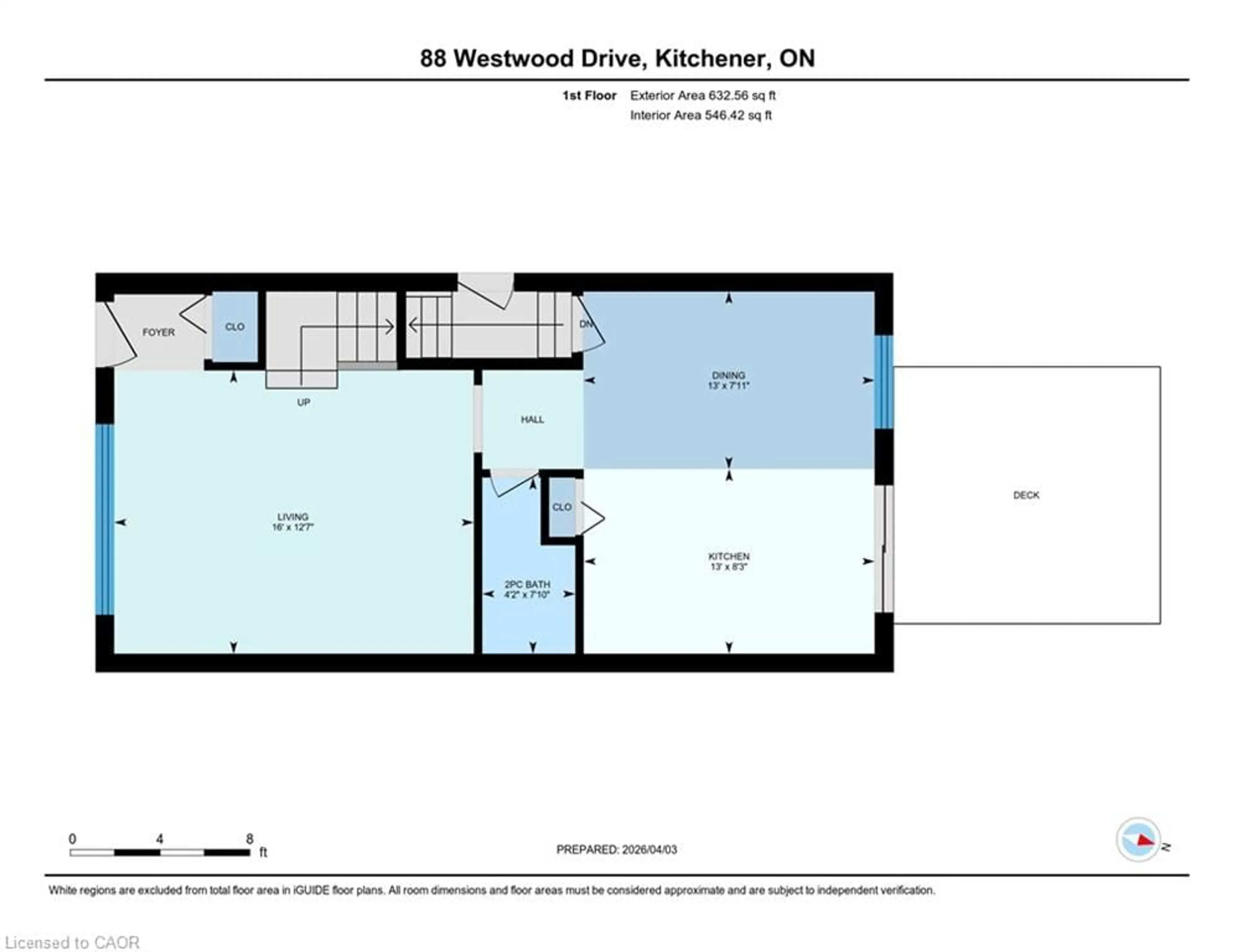 Floor plan for 88 Westwood Dr, Kitchener Ontario N2M 2K6