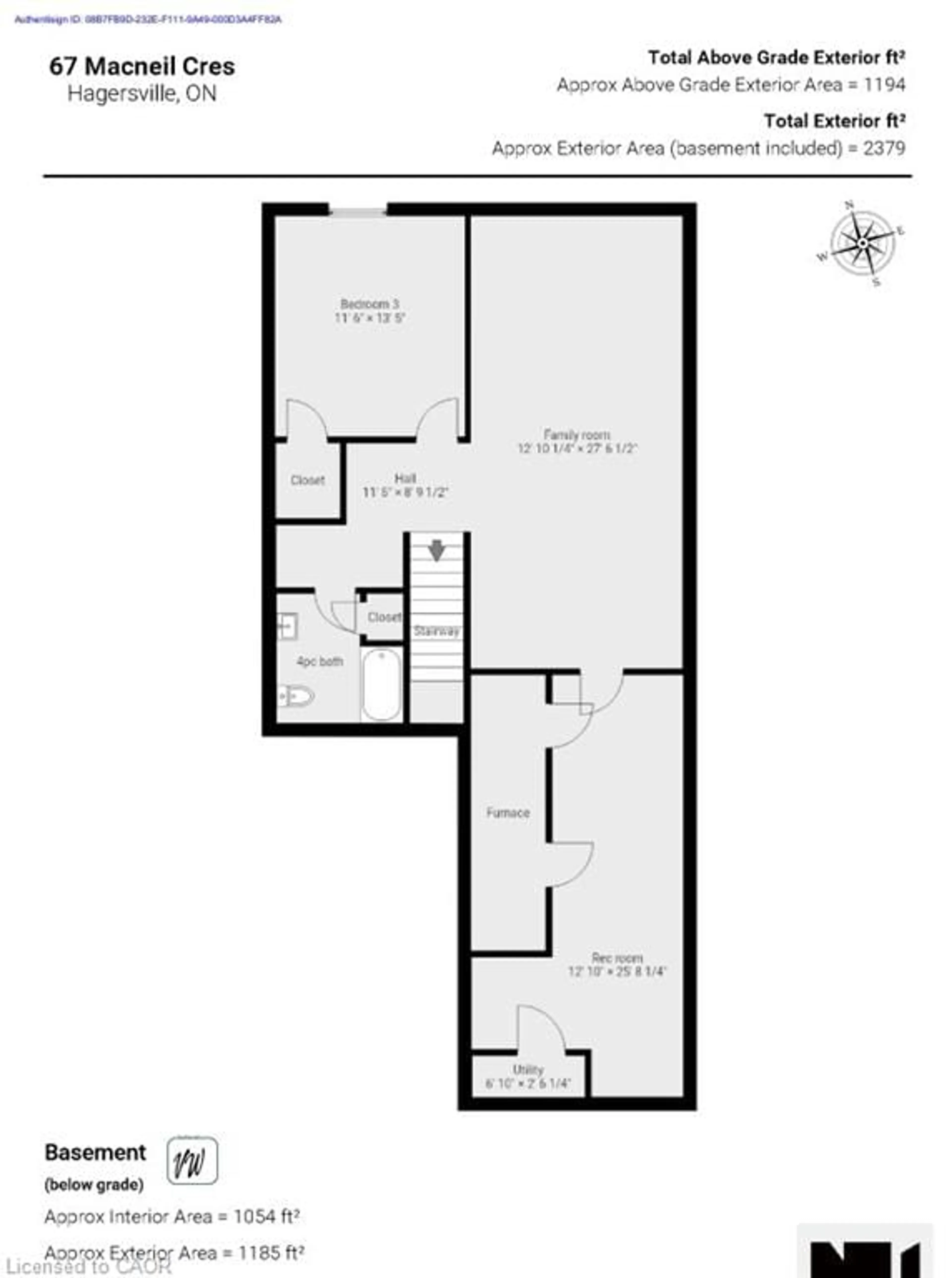 Floor plan for 67 Macneil Crt, Hagersville Ontario N0A 1H0
