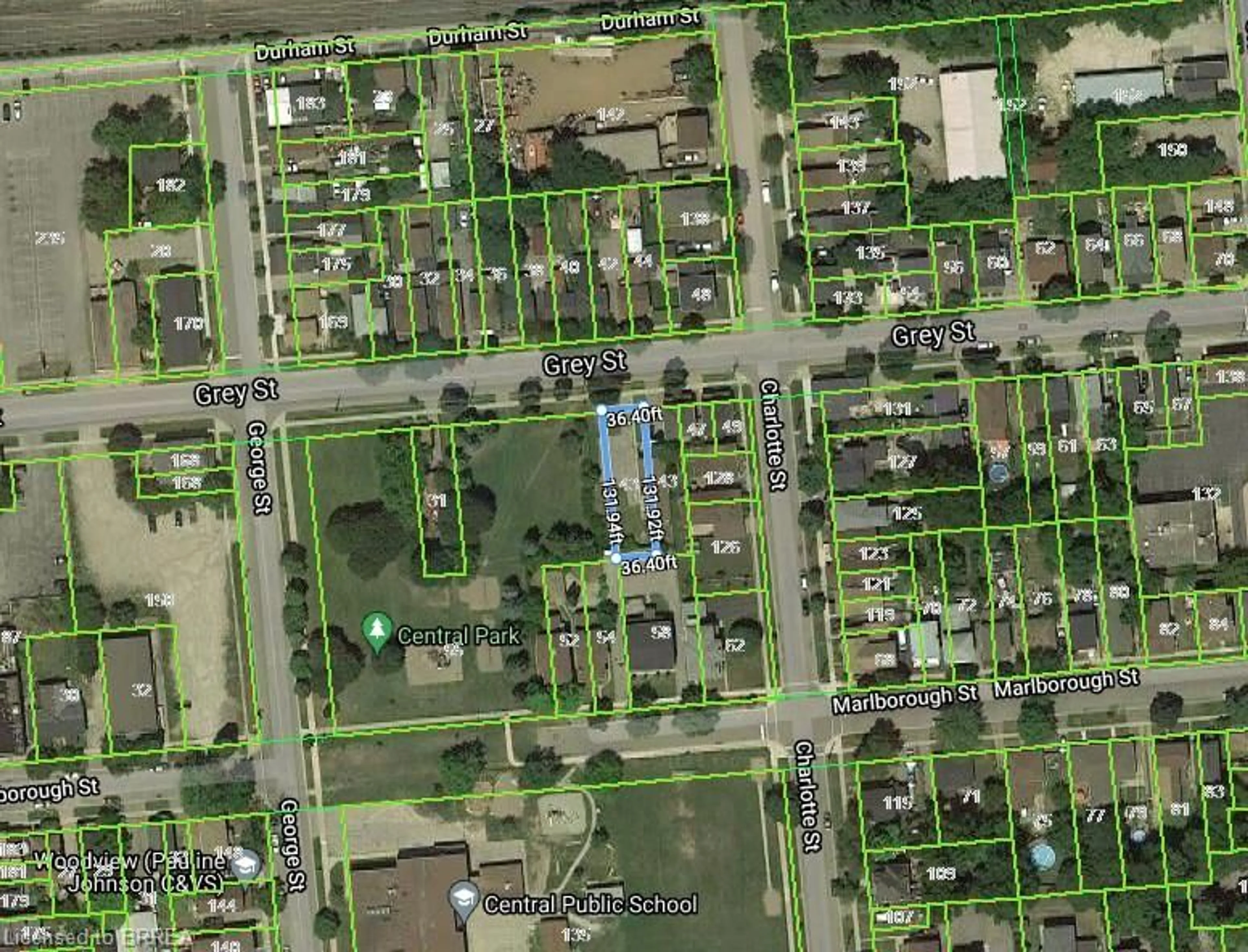 Picture of a map for 43 Grey St, Brantford Ontario N3T 2T1
