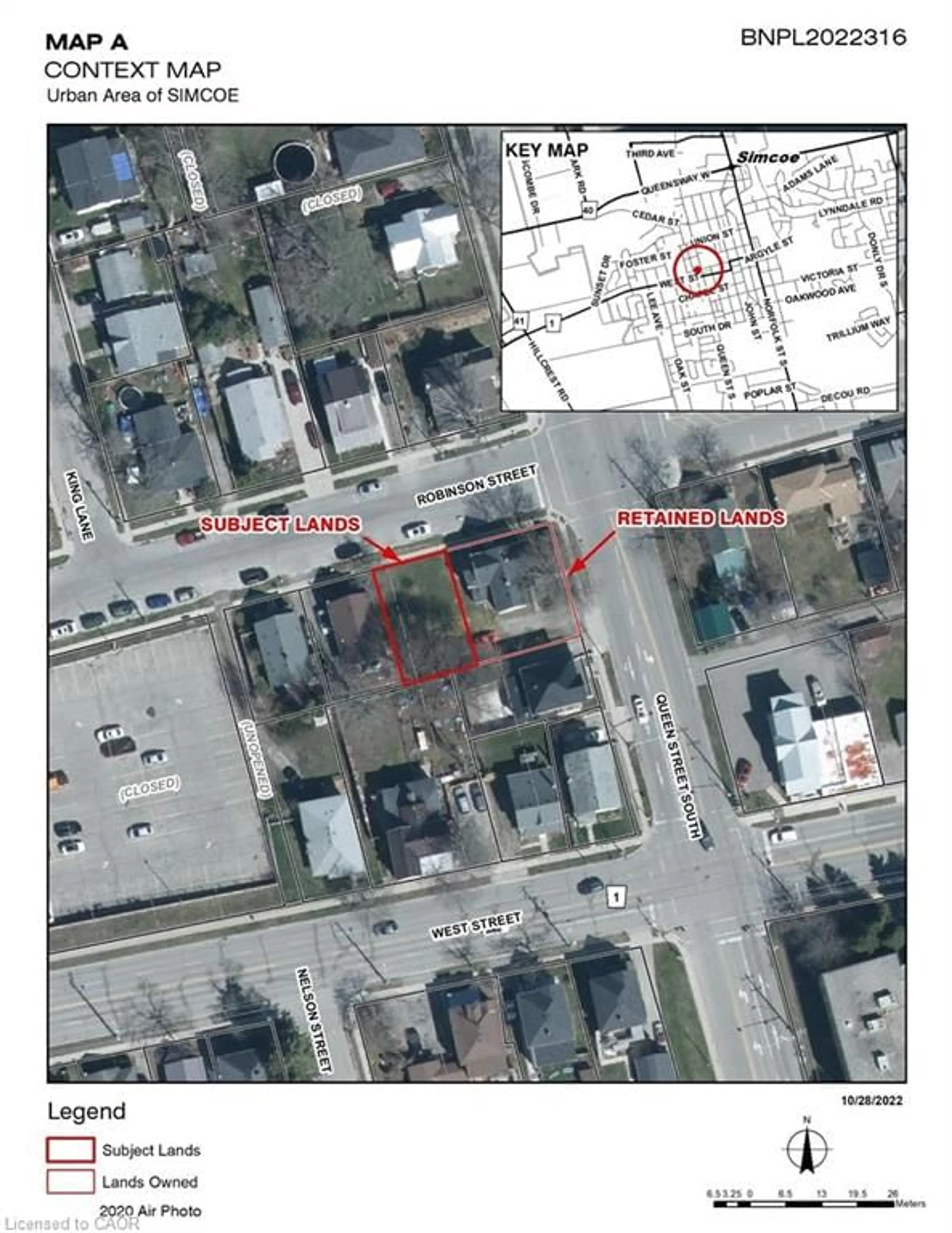 Picture of a map for 252 Robinson St, Simcoe Ontario N3Y 1X5