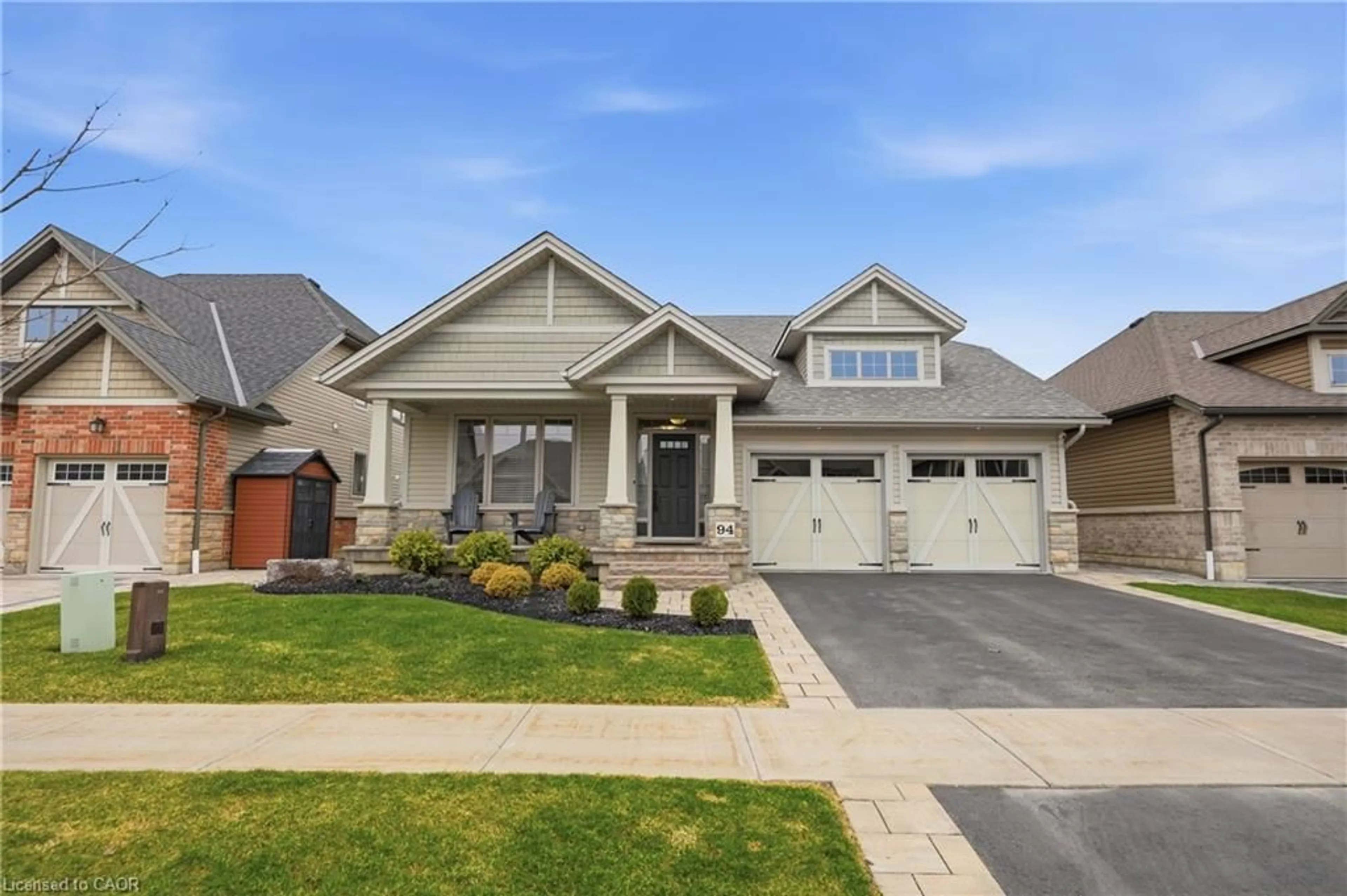 Home with brick exterior material, street for 94 Anastasia Blvd, Smithville Ontario L0R 2A0