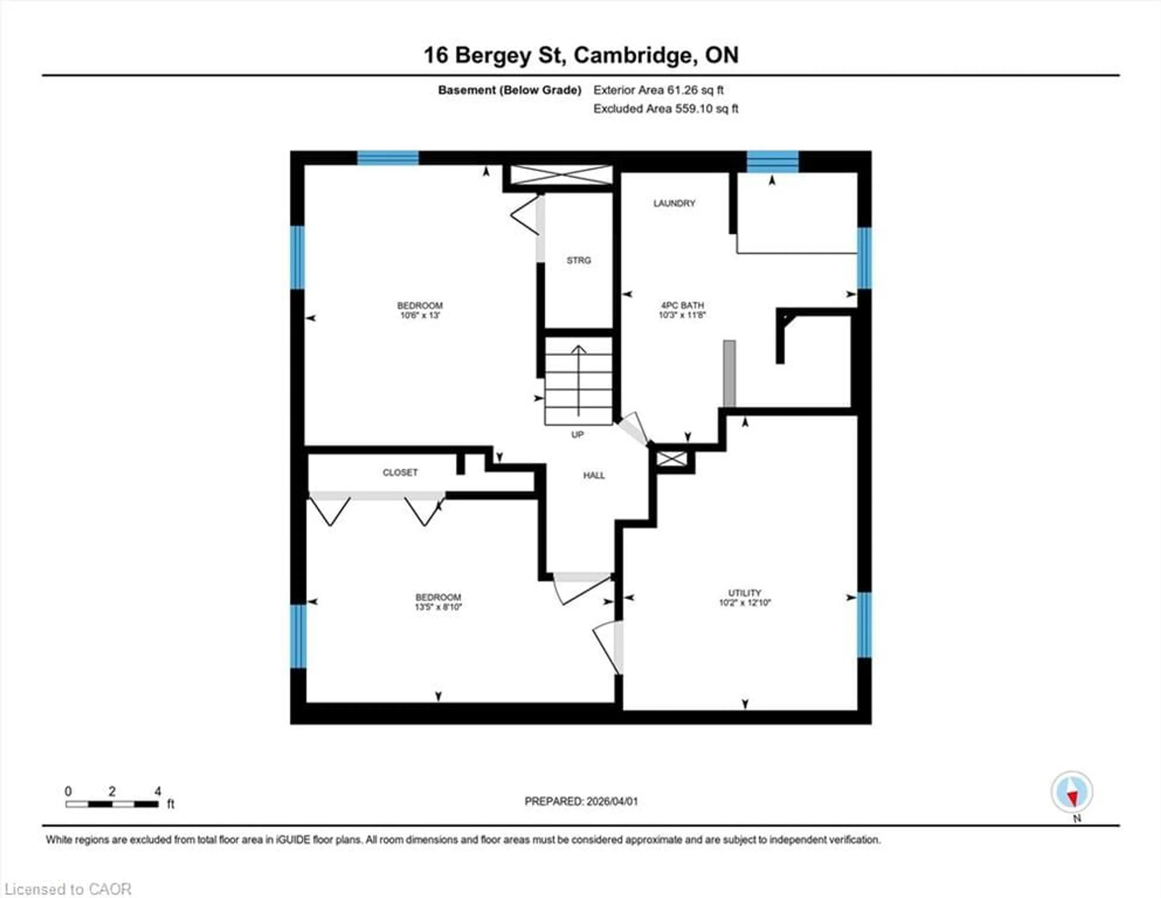 Floor plan for 16 Bergey St, Cambridge Ontario N3C 1P6