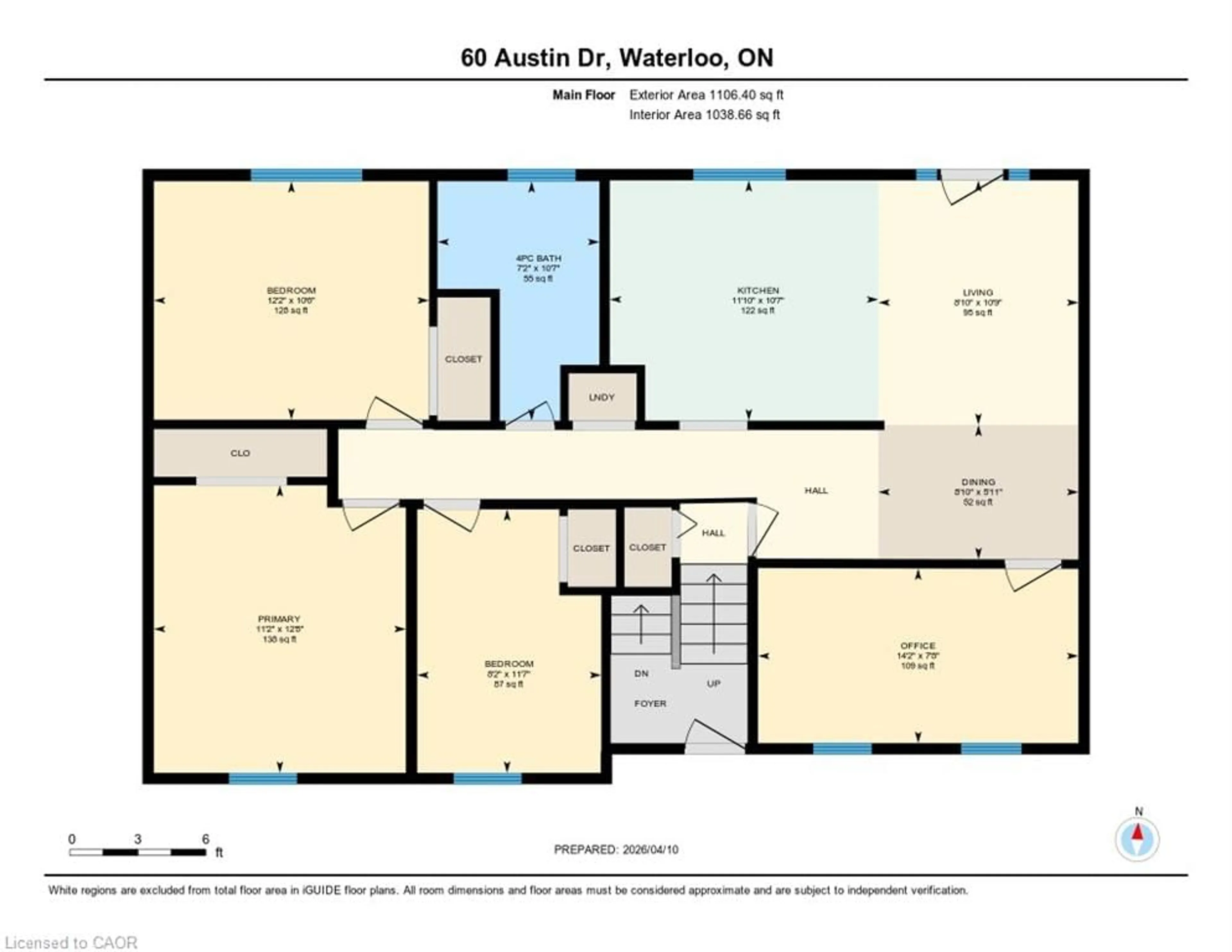 Floor plan for 60 Austin Dr, Waterloo Ontario N2L 3Y4