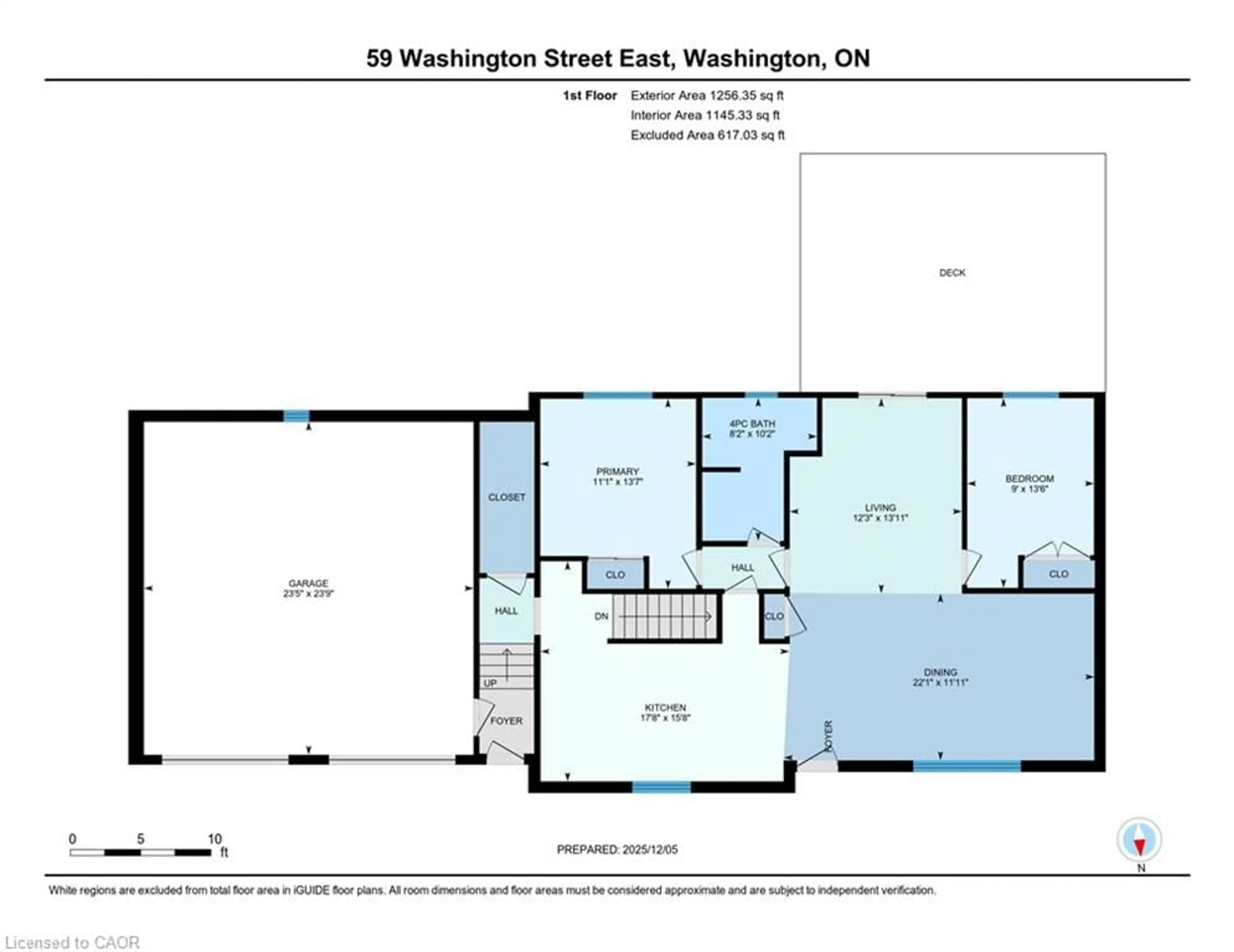 Floor plan for 59 Washington St, Washington Ontario N0J 1B0