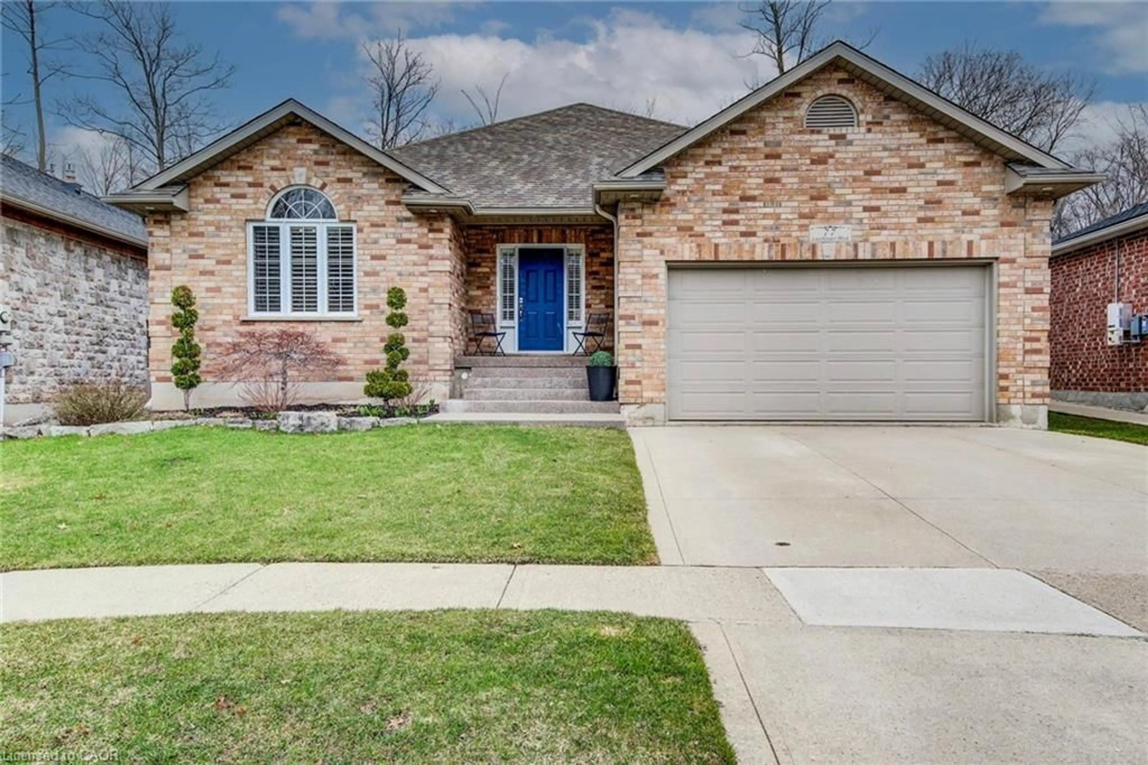 Home with brick exterior material, street for 77 Laschinger Blvd, New Hamburg Ontario N3A 2G7