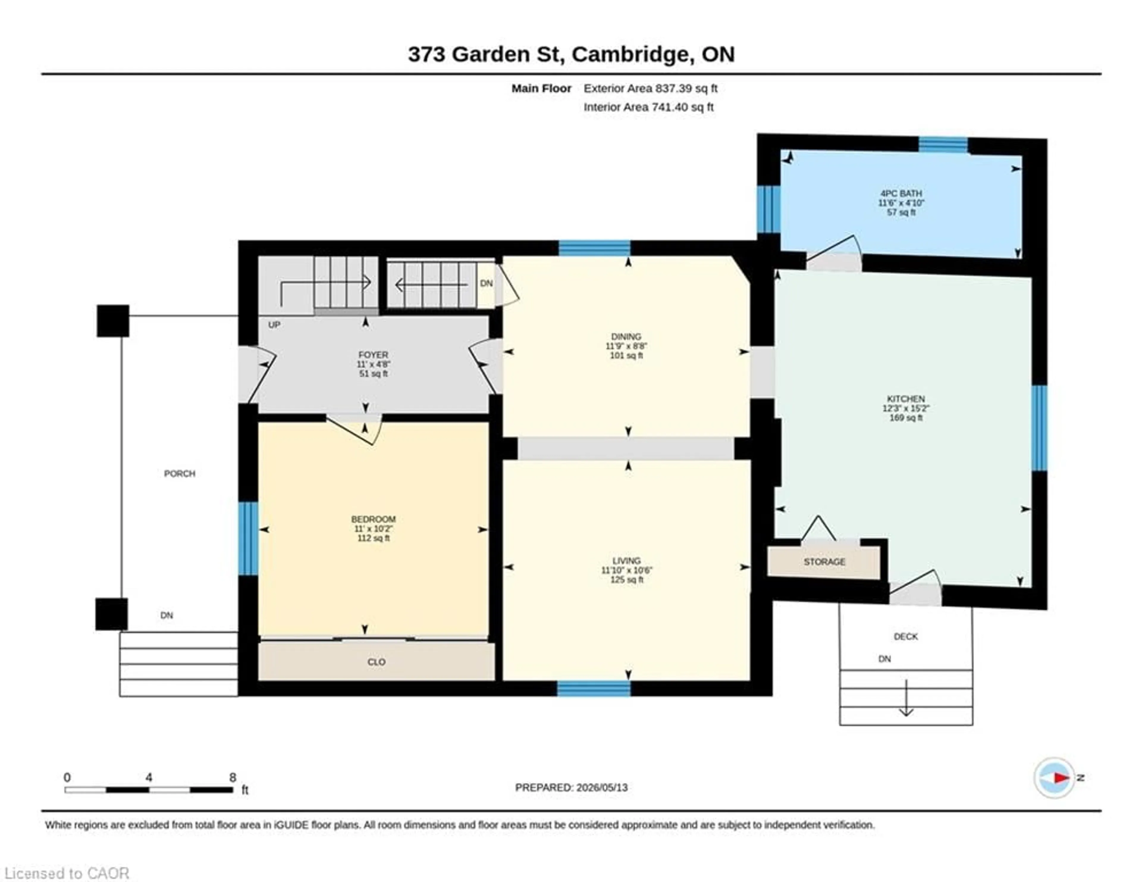 Floor plan for 373 Garden St, Cambridge Ontario N3H 4C8