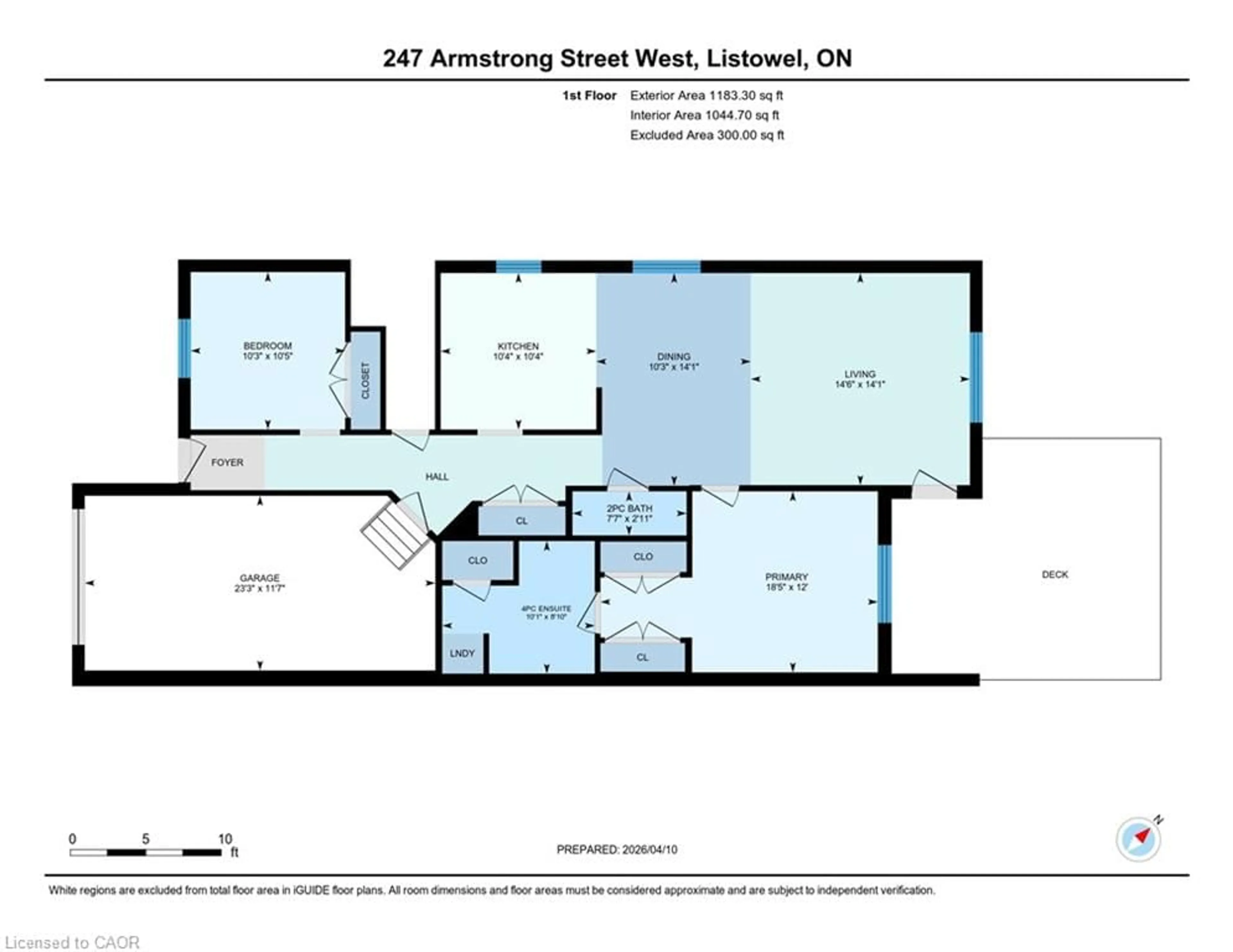 Floor plan for 247 Armstrong St, Listowel Ontario N4W 3V8