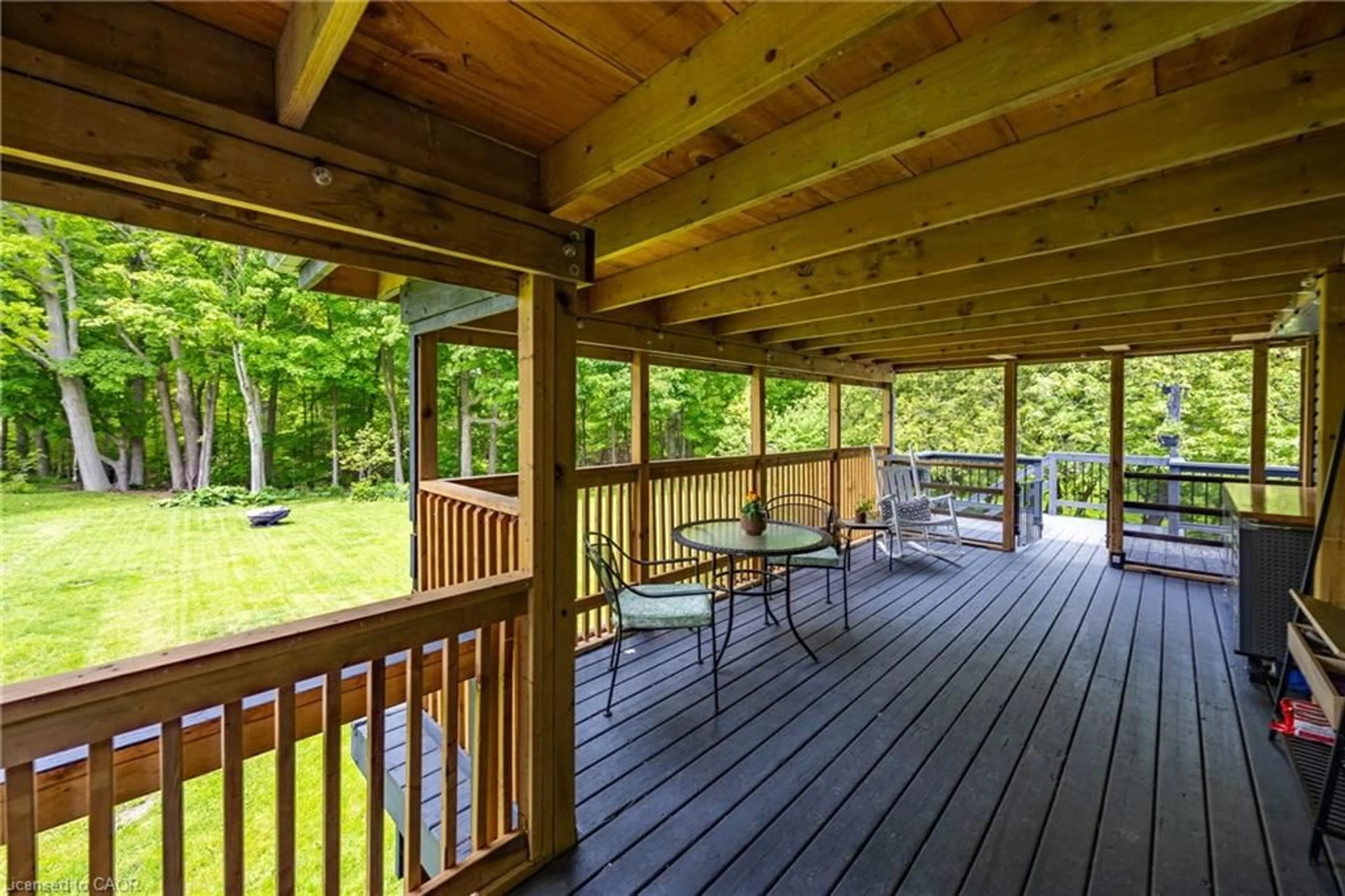 Patio, forest/trees view for 525 Ryerse Blvd, Port Ryerse Ontario N3Y 4K2