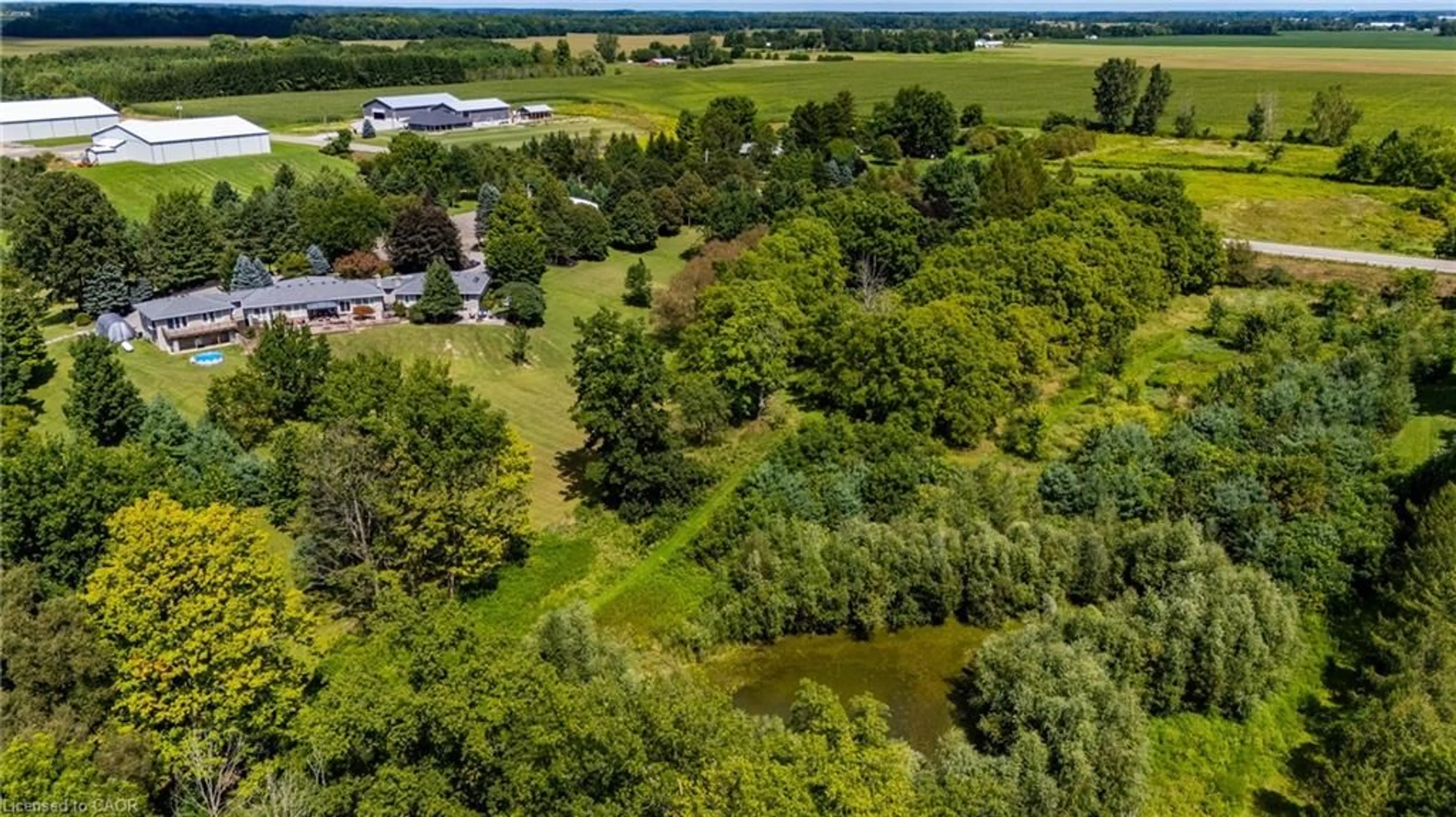 A pic from outside/outdoor area/front of a property/back of a property/a pic from drone, water/lake/river/ocean view for 1285 Cockshutt Rd, Simcoe Ontario N3Y 4K3