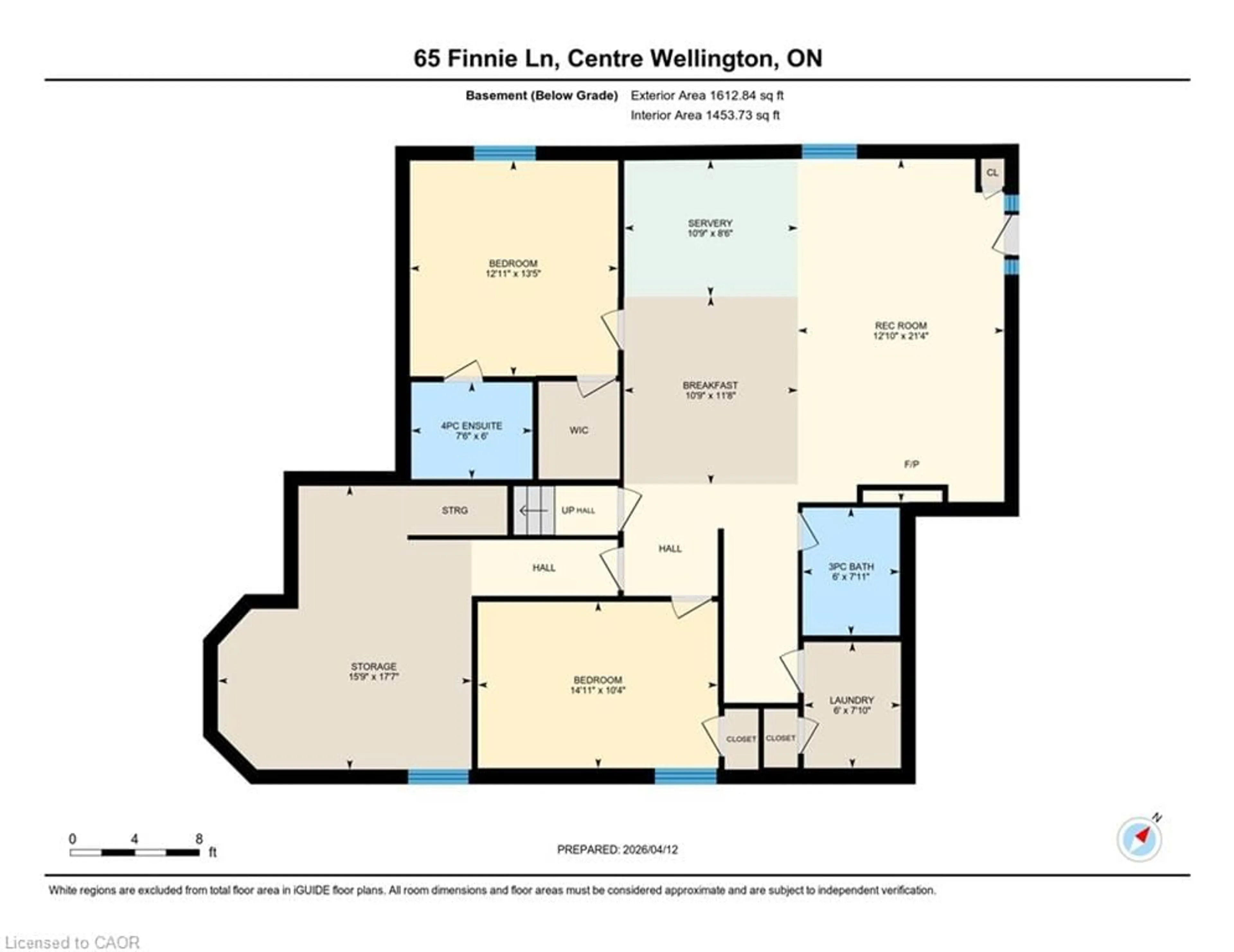Floor plan for 65 Finnie Lane, Elora Ontario N0B 1S0
