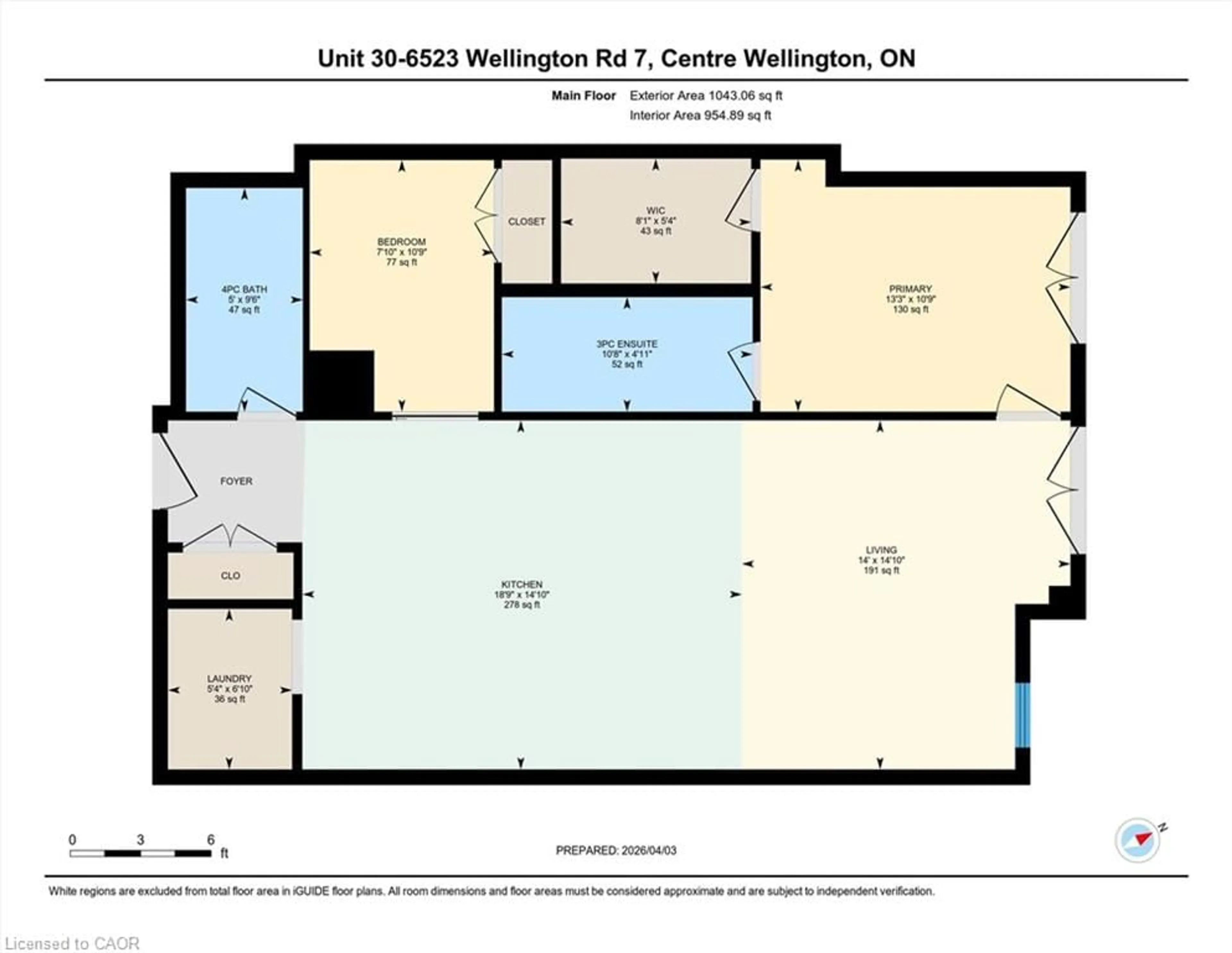 Floor plan for 6523 Wellington Road 7 #30, Elora Ontario N0B 1S0