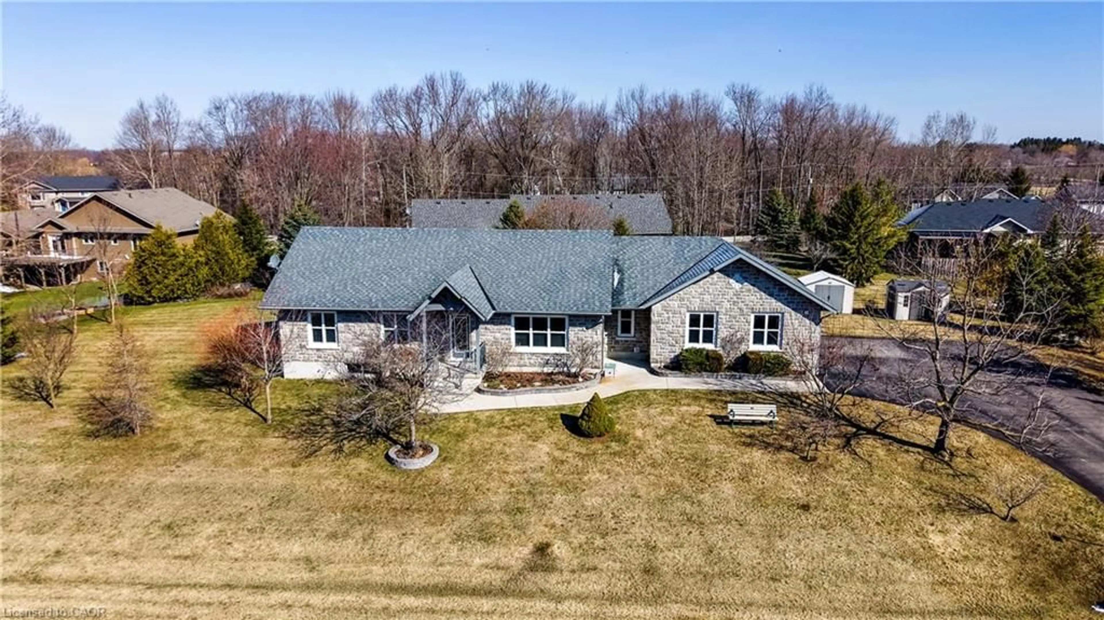 A pic from outside/outdoor area/front of a property/back of a property/a pic from drone, unknown for 34 Regency Dr, Clifford Ontario N0G 1M0