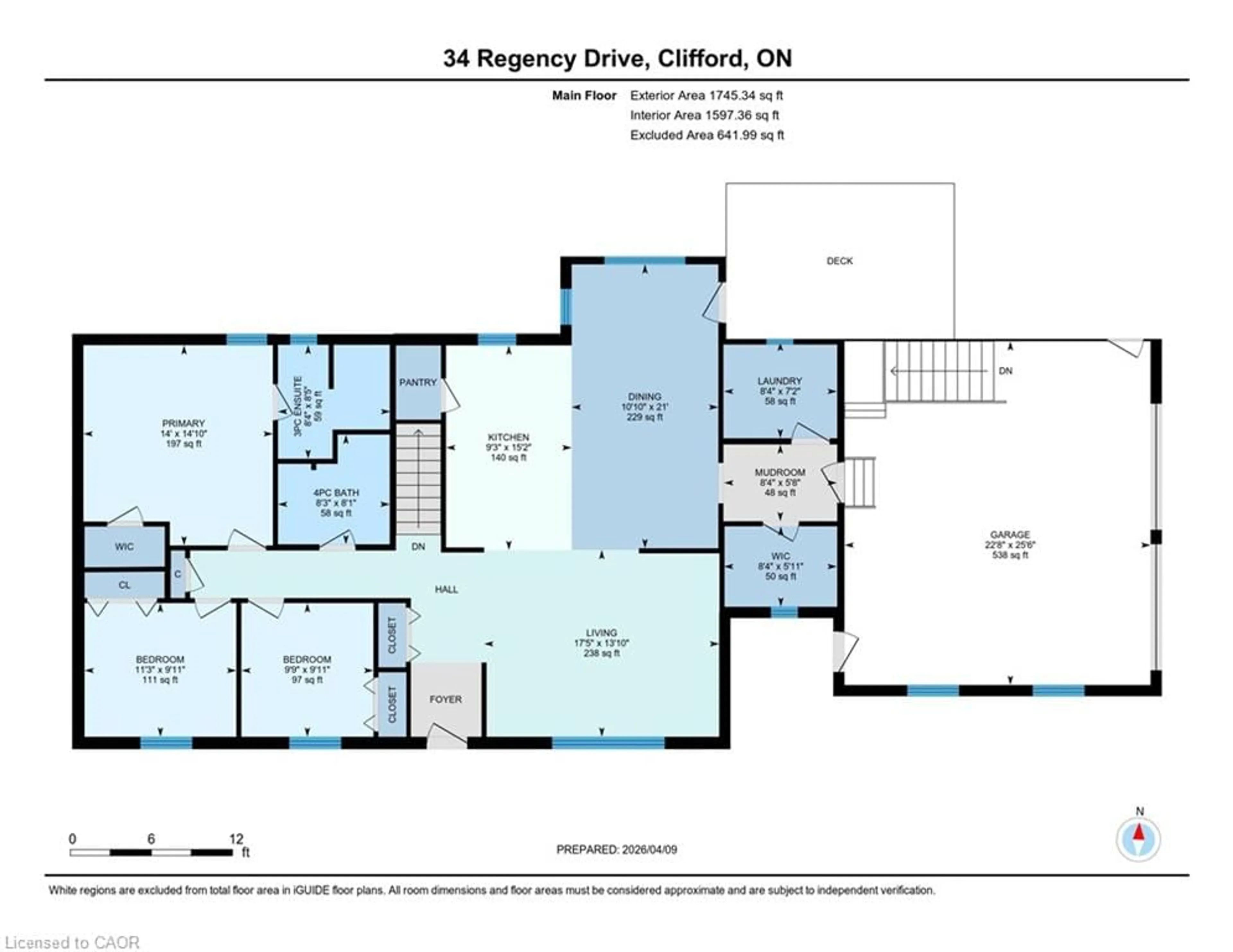 Floor plan for 34 Regency Dr, Clifford Ontario N0G 1M0