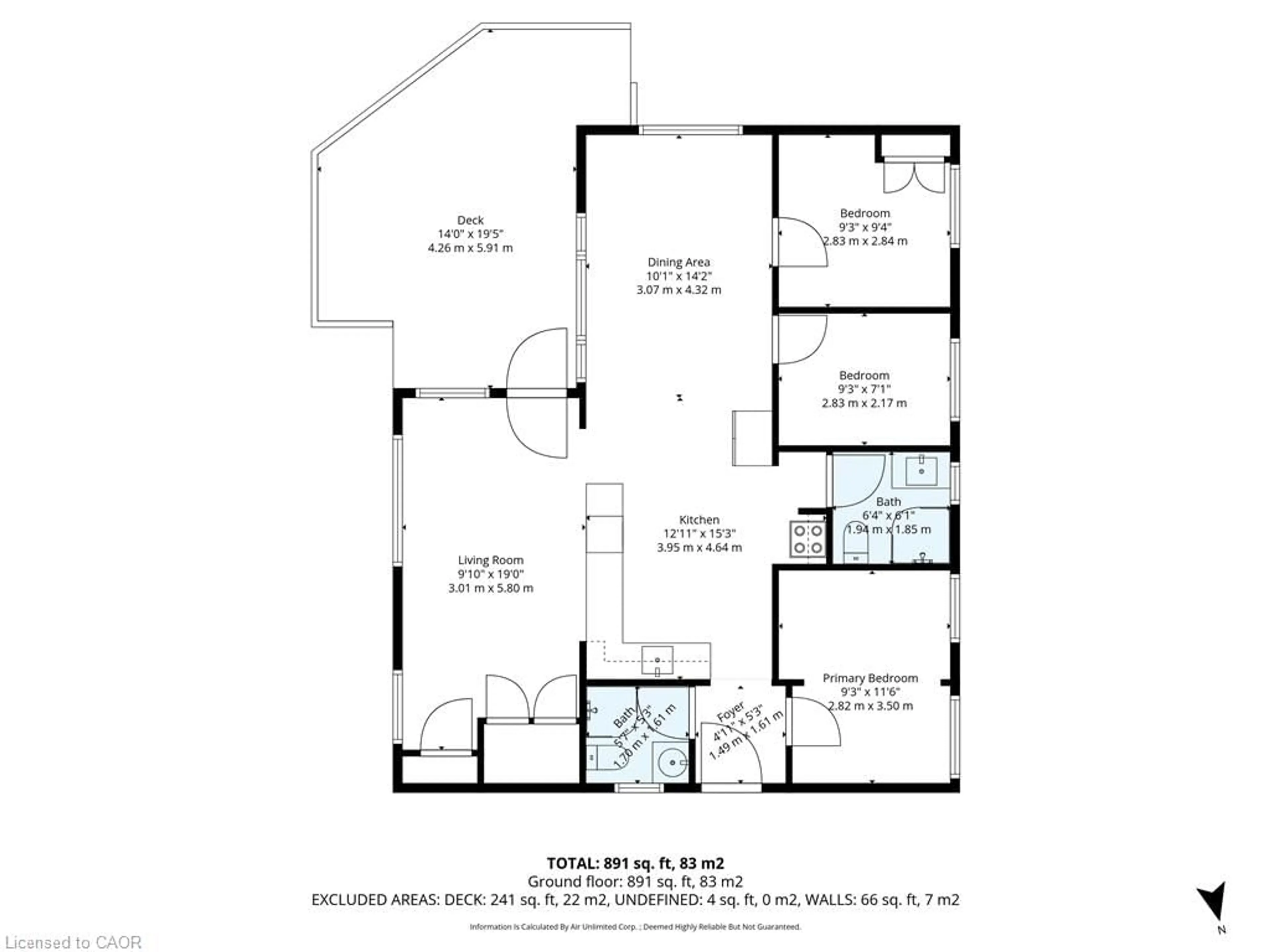 Floor plan for 63 Sunnylea Ave, Parry Sound Ontario P0A 1L0