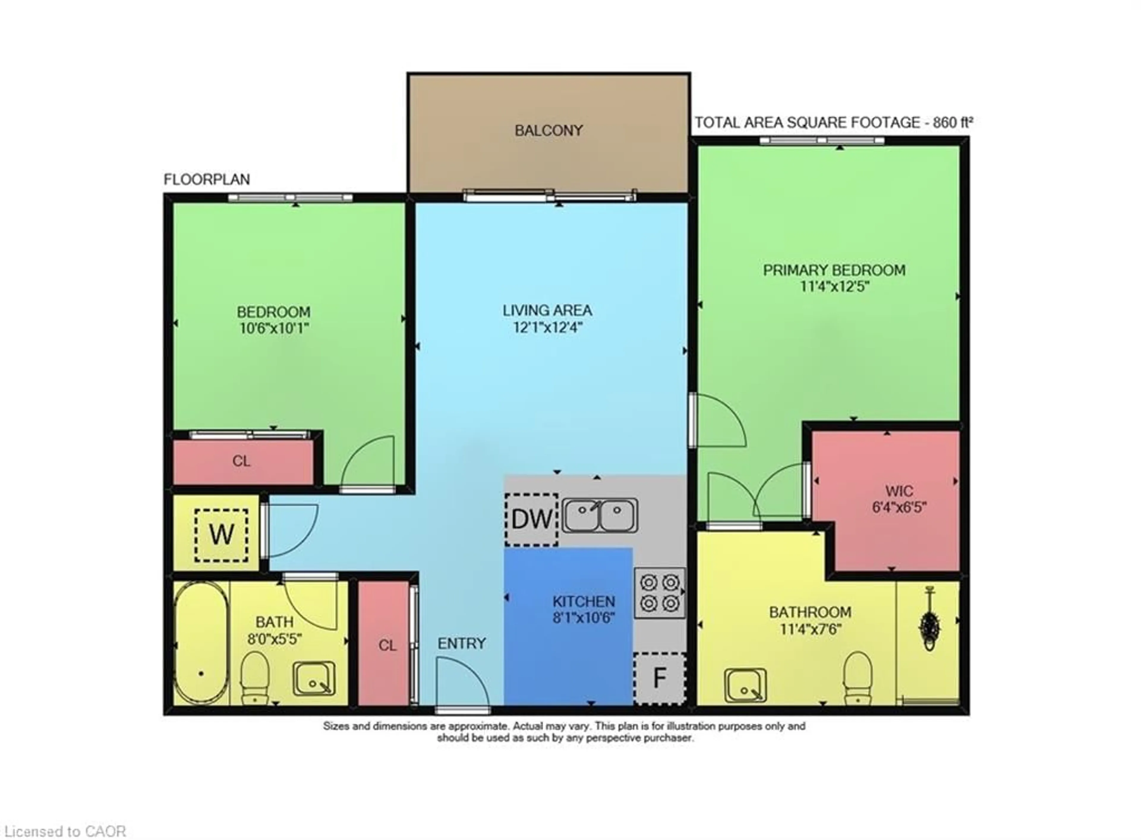 Floor plan for 340 Plains Rd #610, Burlington Ontario L7T 0C2