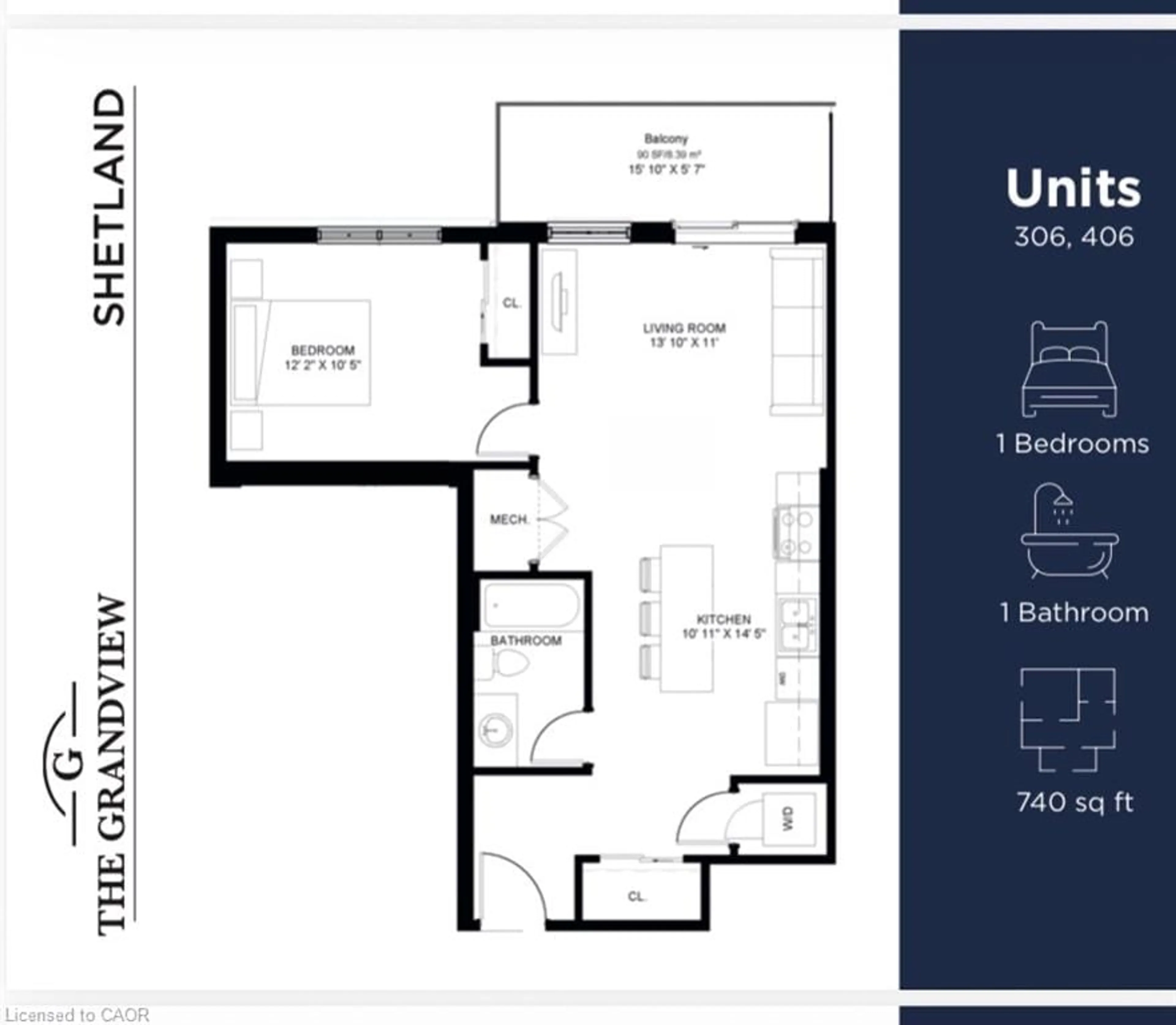 Floor plan for 80 Caithness St #306, Caledonia Ontario N3W 1B2