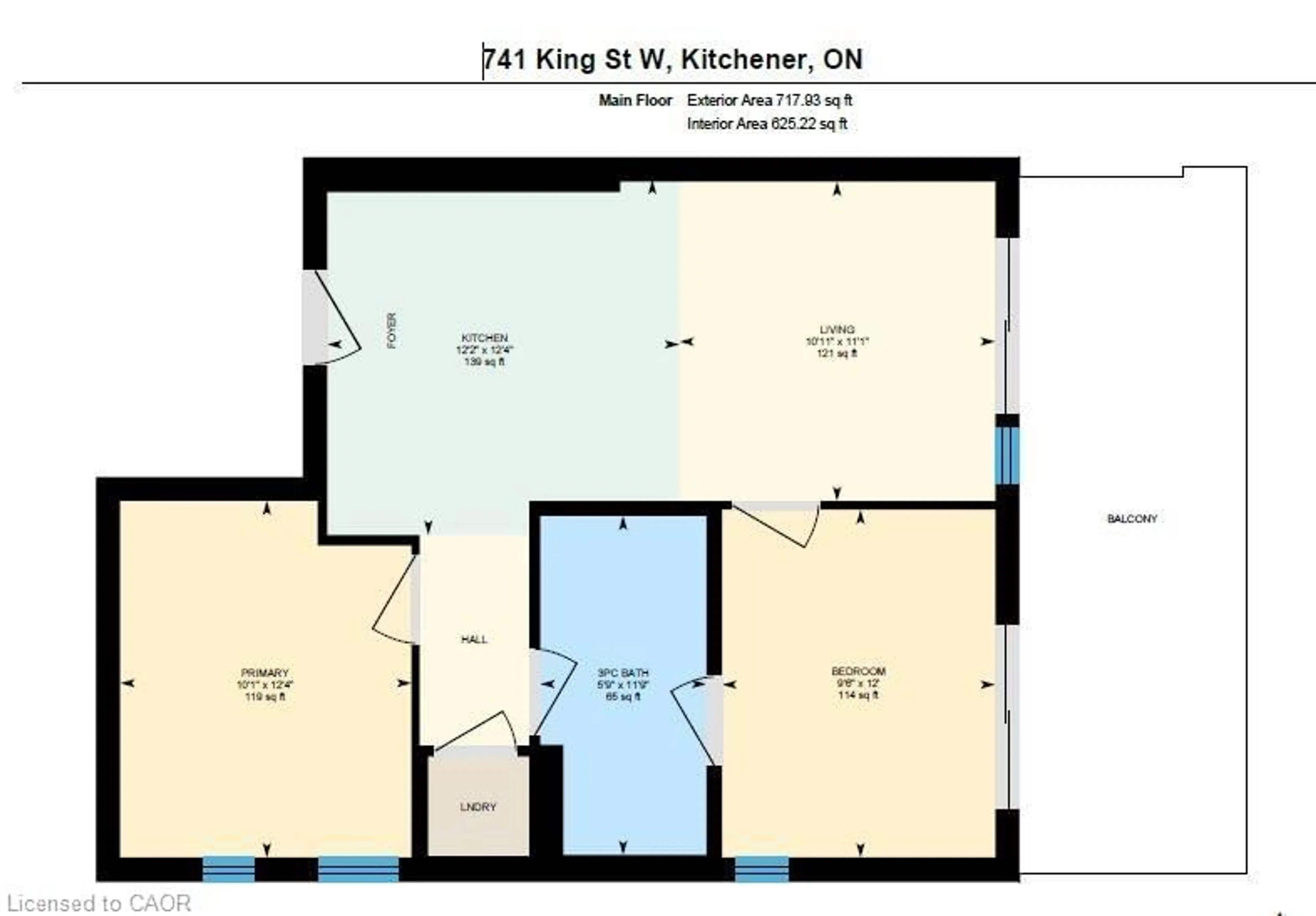 Floor plan for 741 King St #501, Kitchener Ontario N2G 4K9