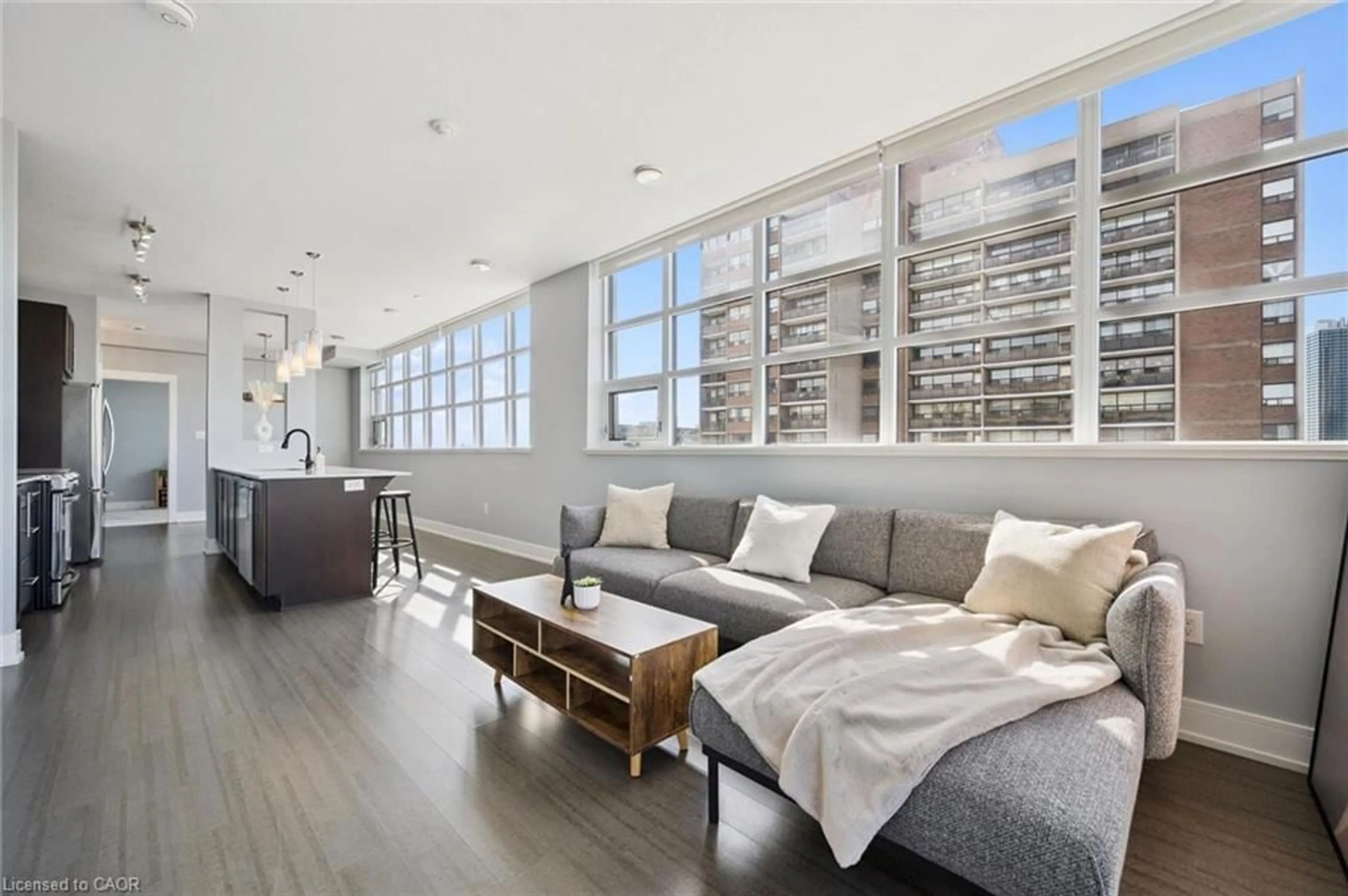 Living room with furniture, unknown for 112 Benton St #610, Kitchener Ontario N2H 3H6