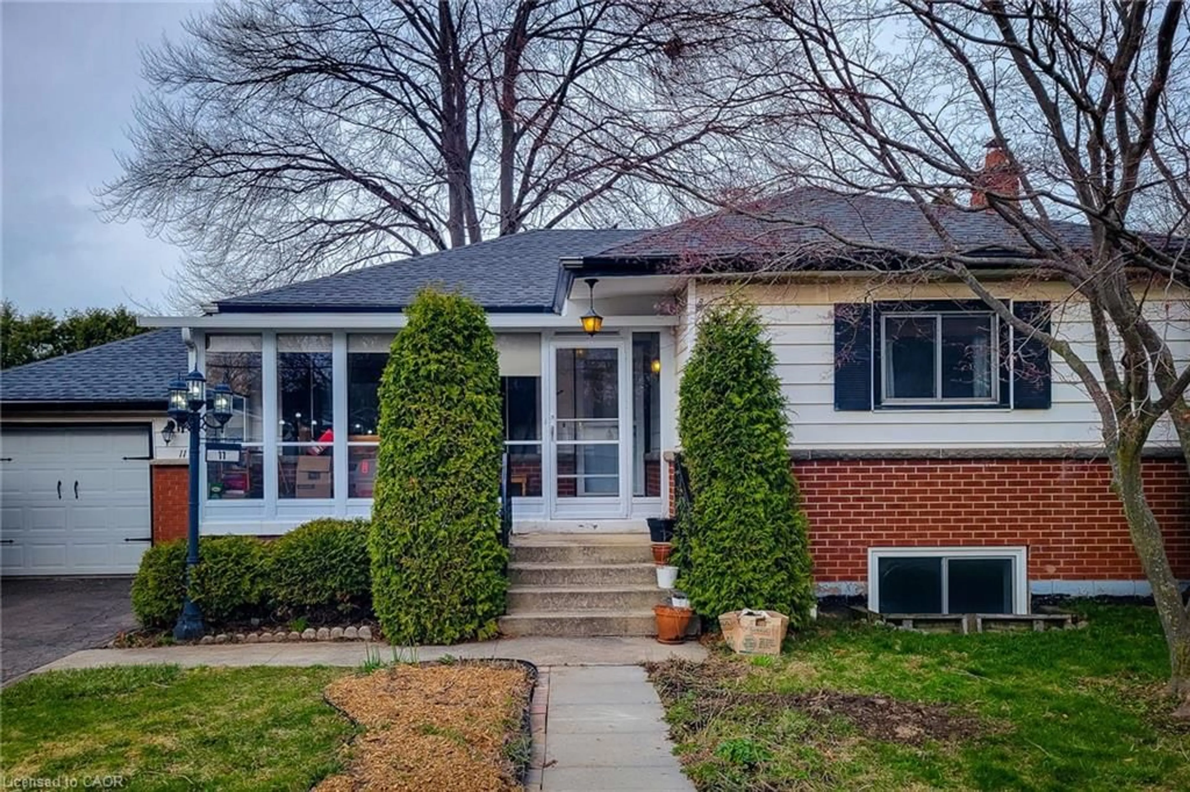 Home with brick exterior material, street for 11 Collegiate Ave, Stoney Creek Ontario L8G 3K9