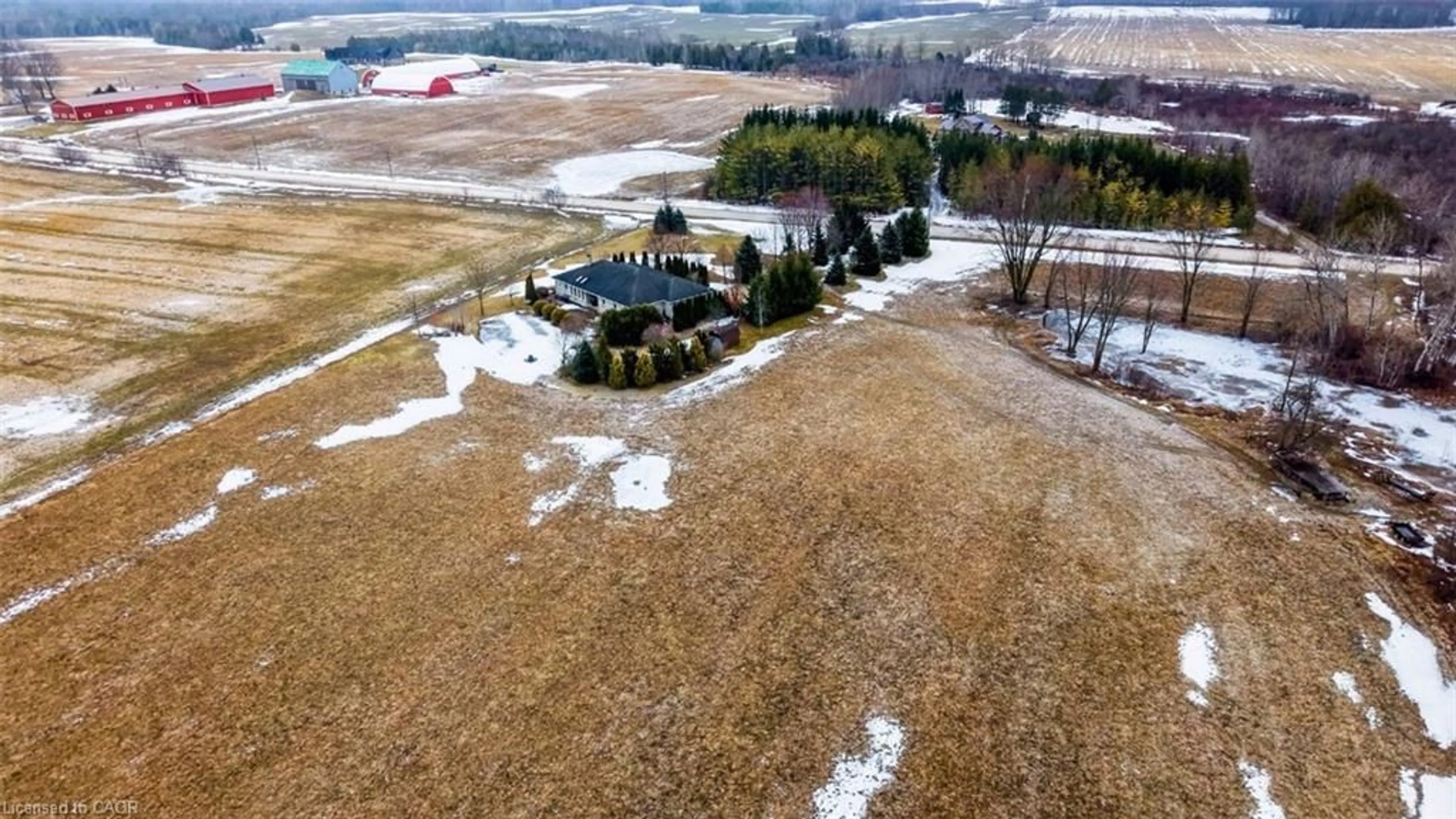 A pic from outside/outdoor area/front of a property/back of a property/a pic from drone, building for 122287 Concession Road 8, Ayton Ontario N0G 1C0