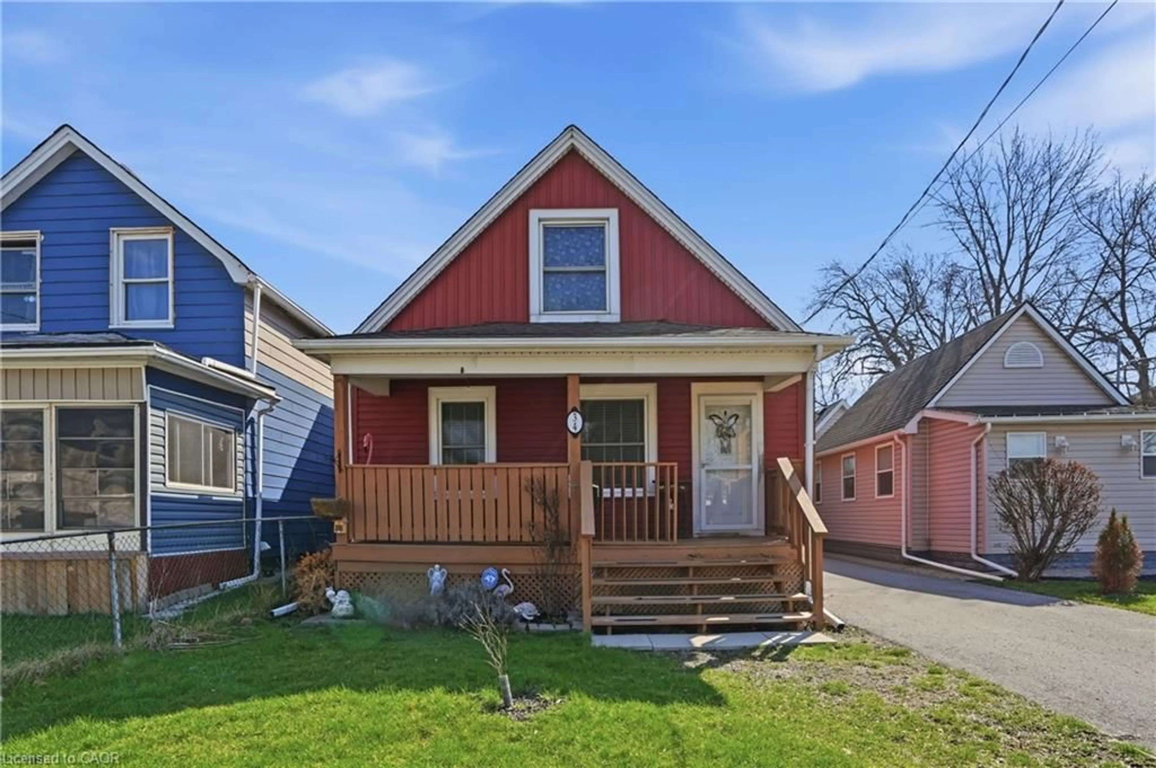 Home with vinyl exterior material, street for 34 Vine St, St. Catharines Ontario L2R 3X8