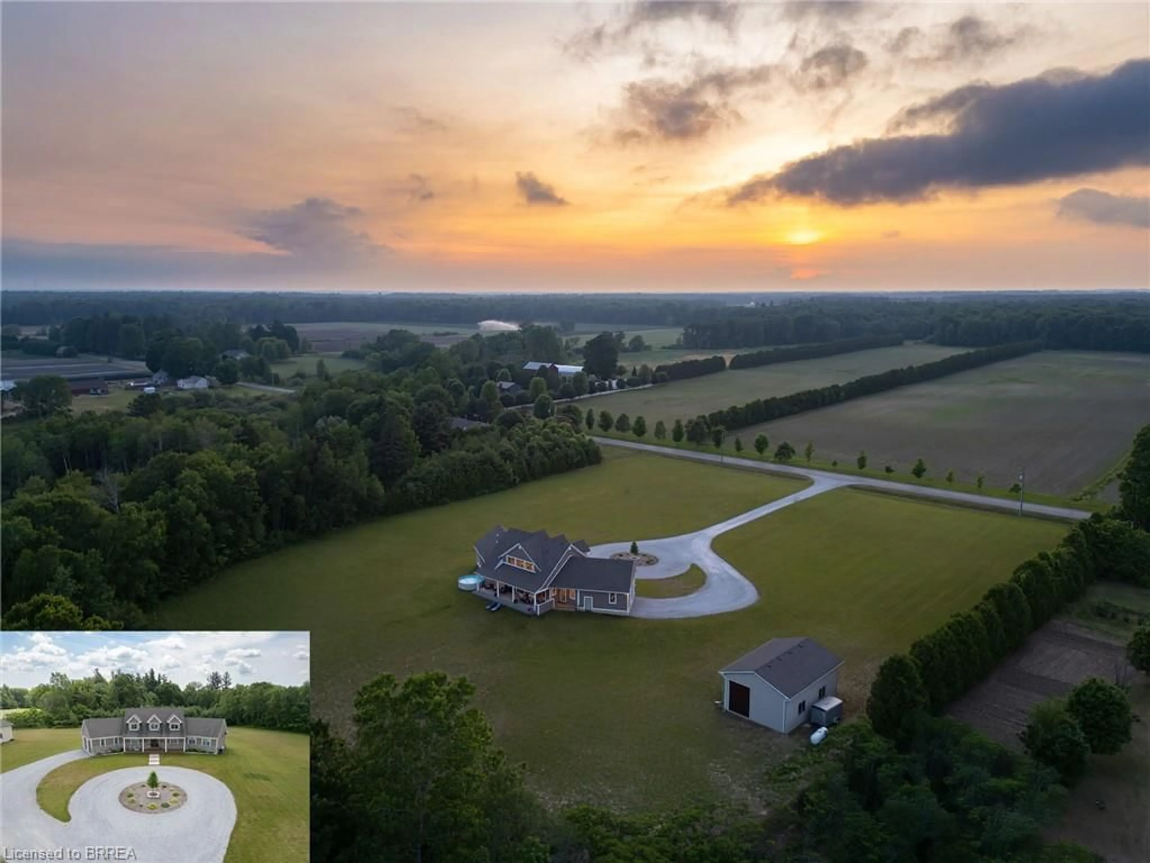 A pic from outside/outdoor area/front of a property/back of a property/a pic from drone, water/lake/river/ocean view for 792 Charlotteville Road 8, Simcoe Ontario N3Y 4K5