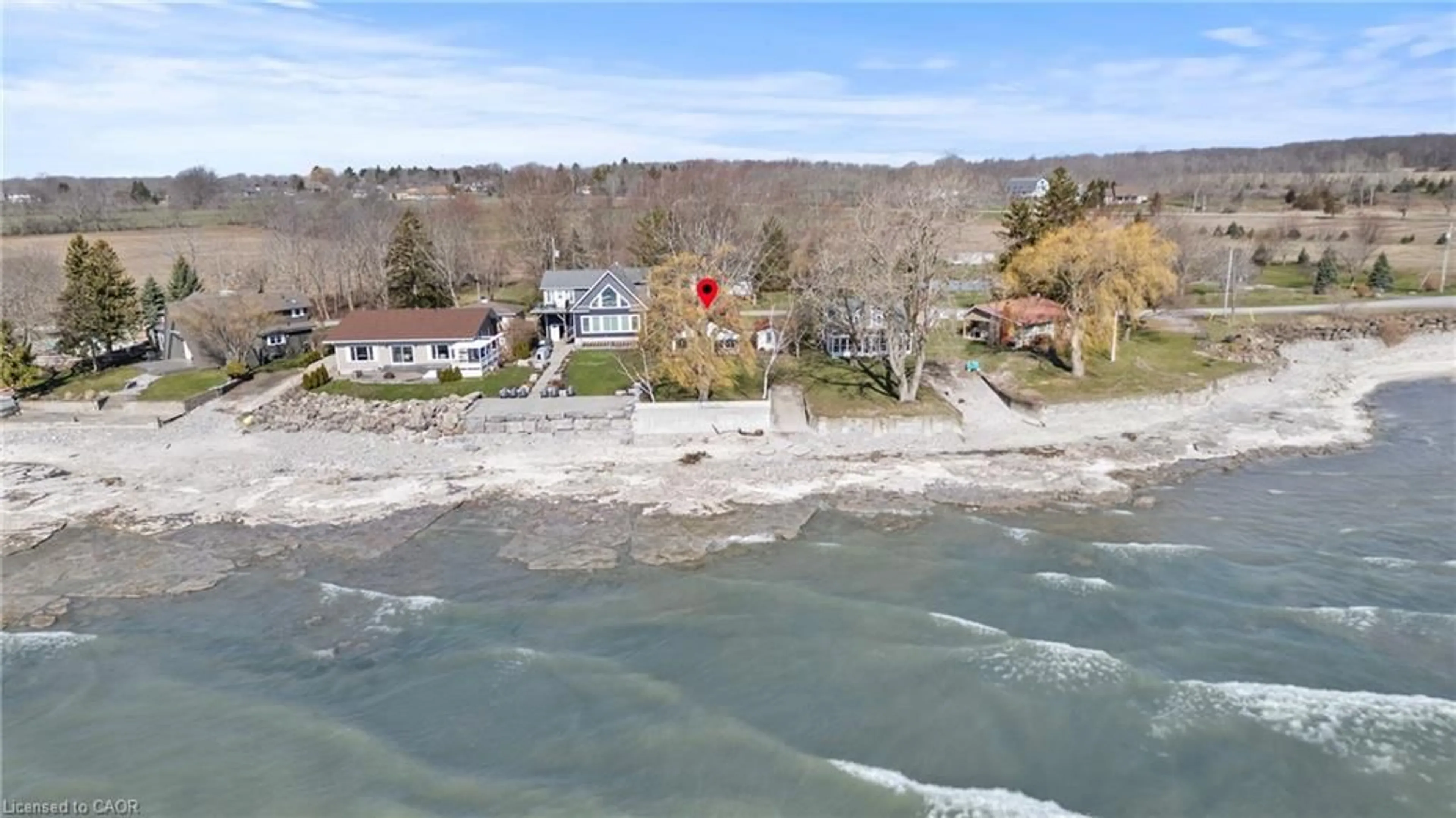 A pic from outside/outdoor area/front of a property/back of a property/a pic from drone, water/lake/river/ocean view for 11273 Harbourview Rd, Port Colborne Ontario L3K 5V4