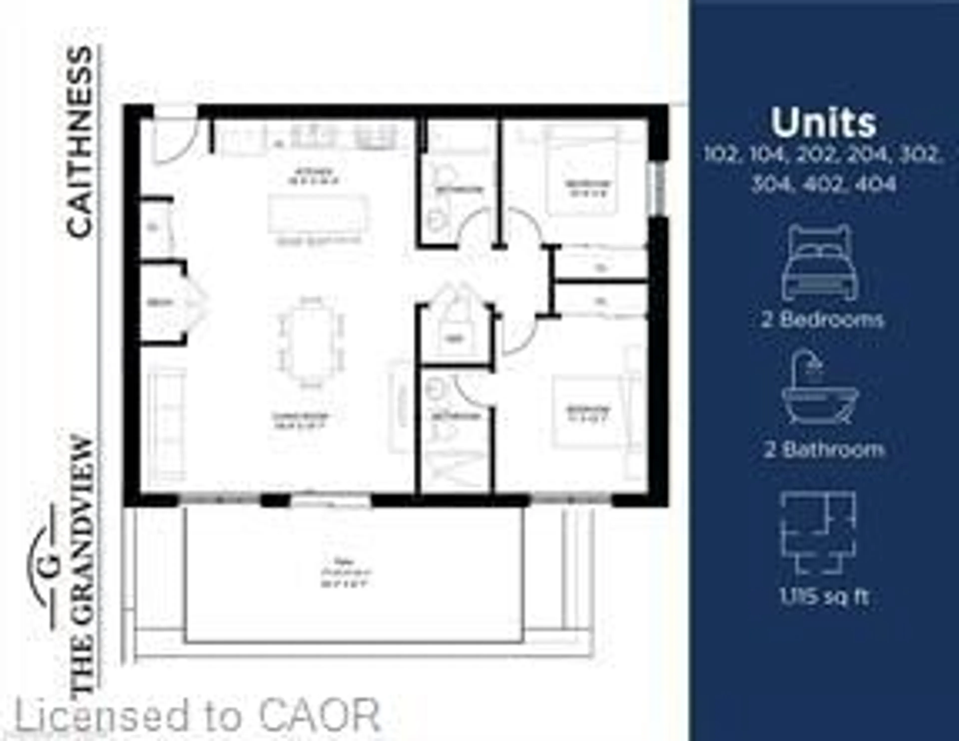 Floor plan for 80 Caithness St #304, Caledonia Ontario N3W 1B2