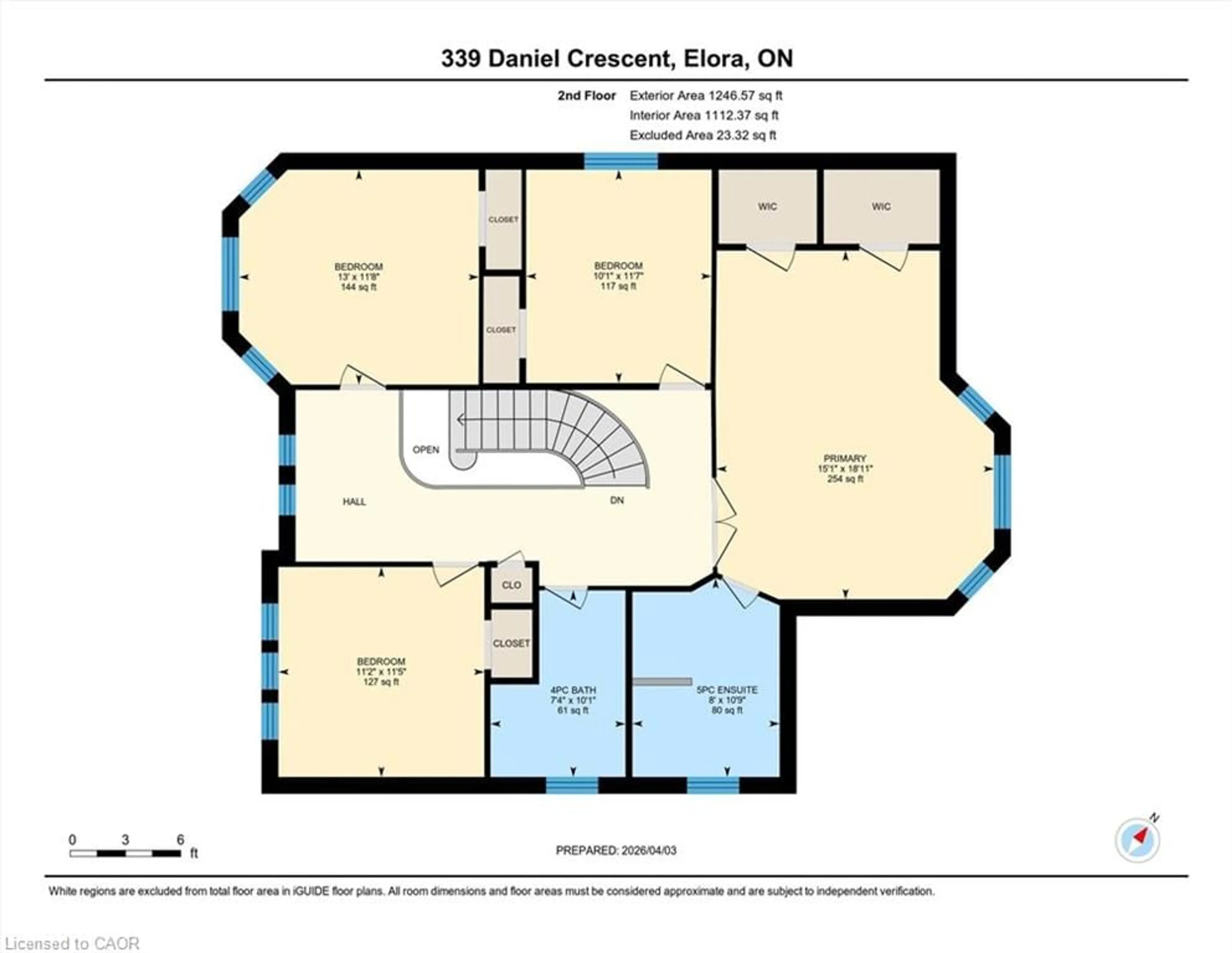 Floor plan for 339 Daniel Cres, Elora Ontario N0B 1S0
