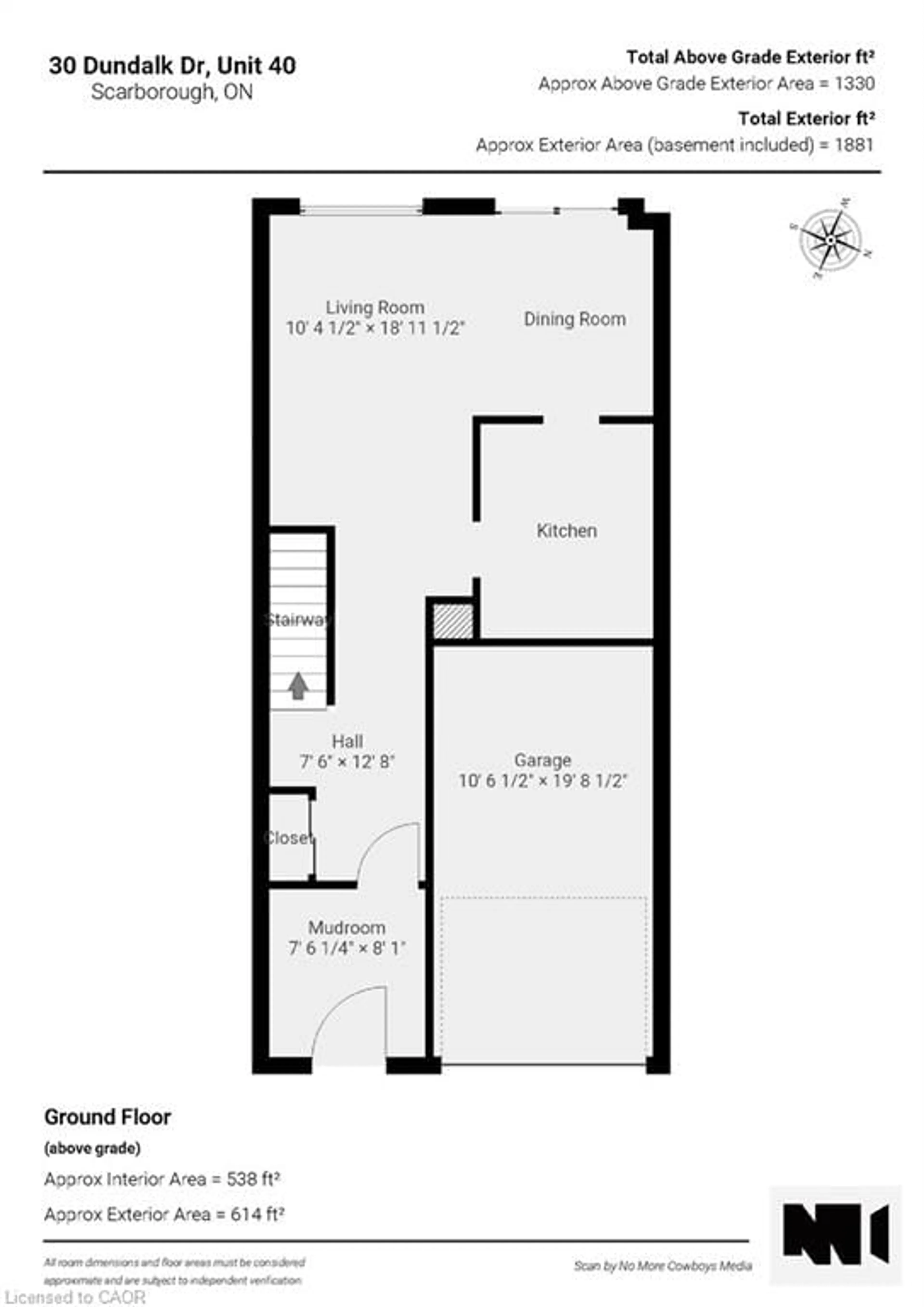 Floor plan for 30 Dundalk Dr #40, Scarborough Ontario M1P 4W1