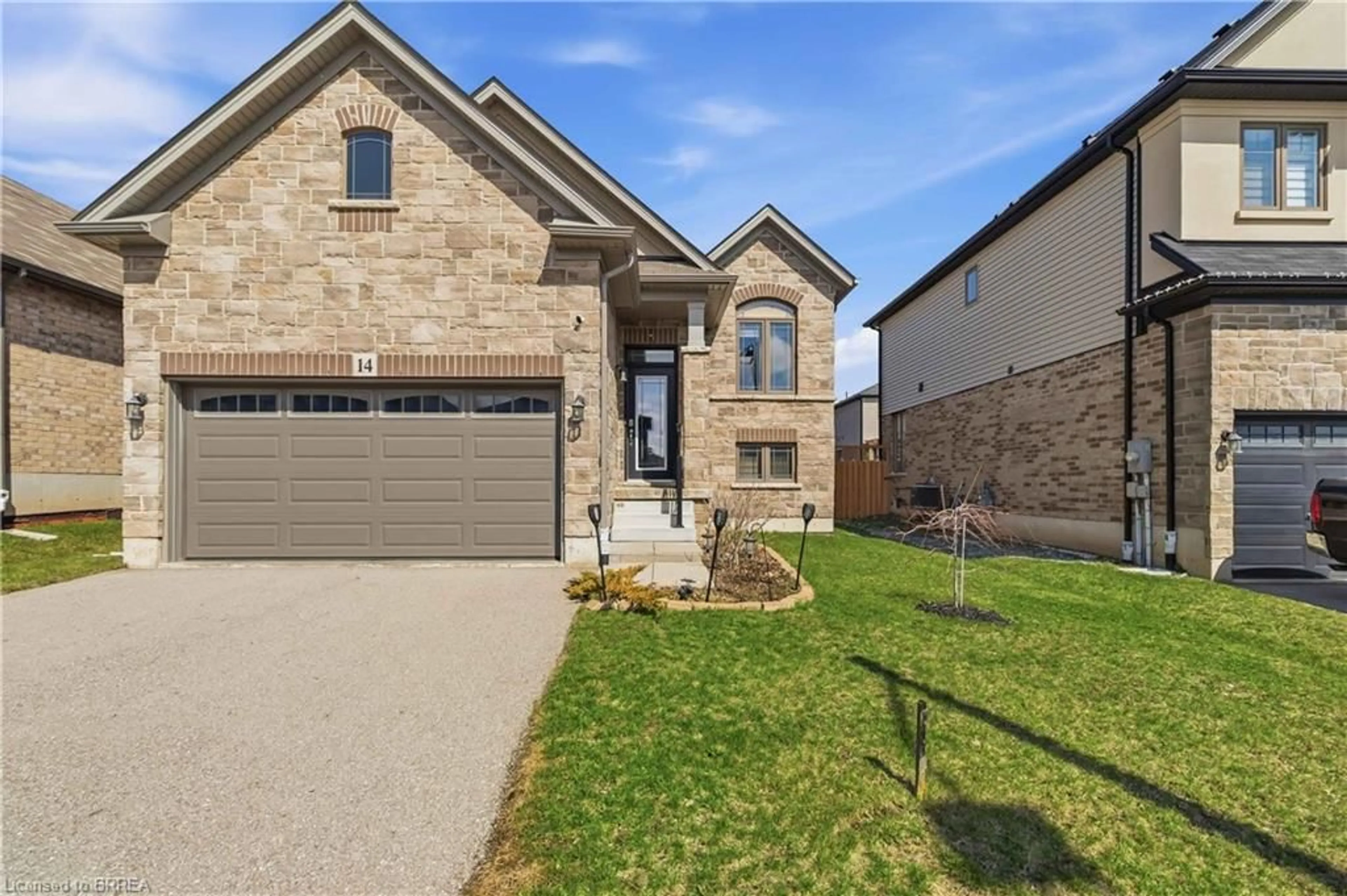 Home with brick exterior material, street for 14 Lydia Lane, Paris Ontario N3L 0H5