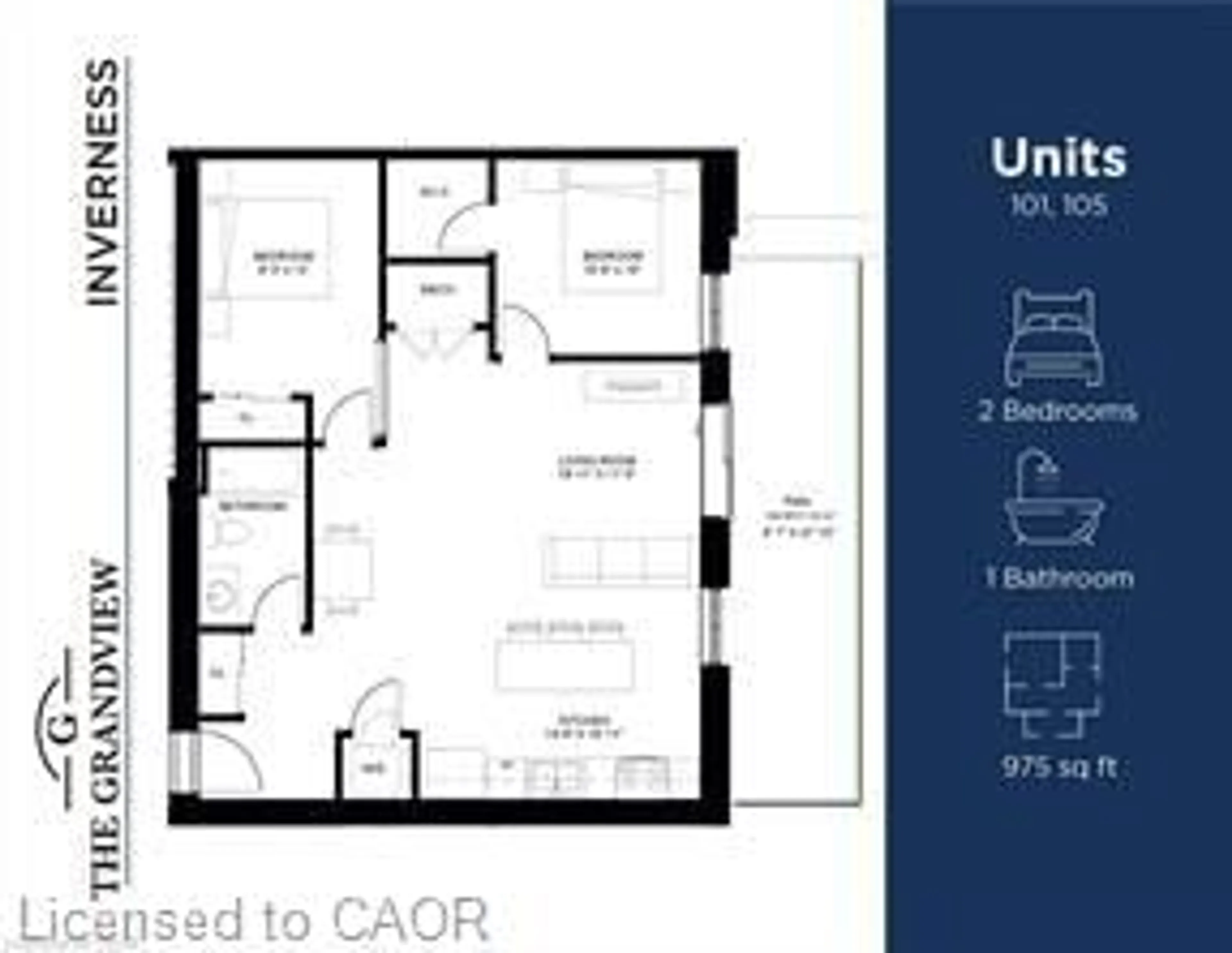 Floor plan for 80 Caithness St #105, Caledonia Ontario N3W 1B2
