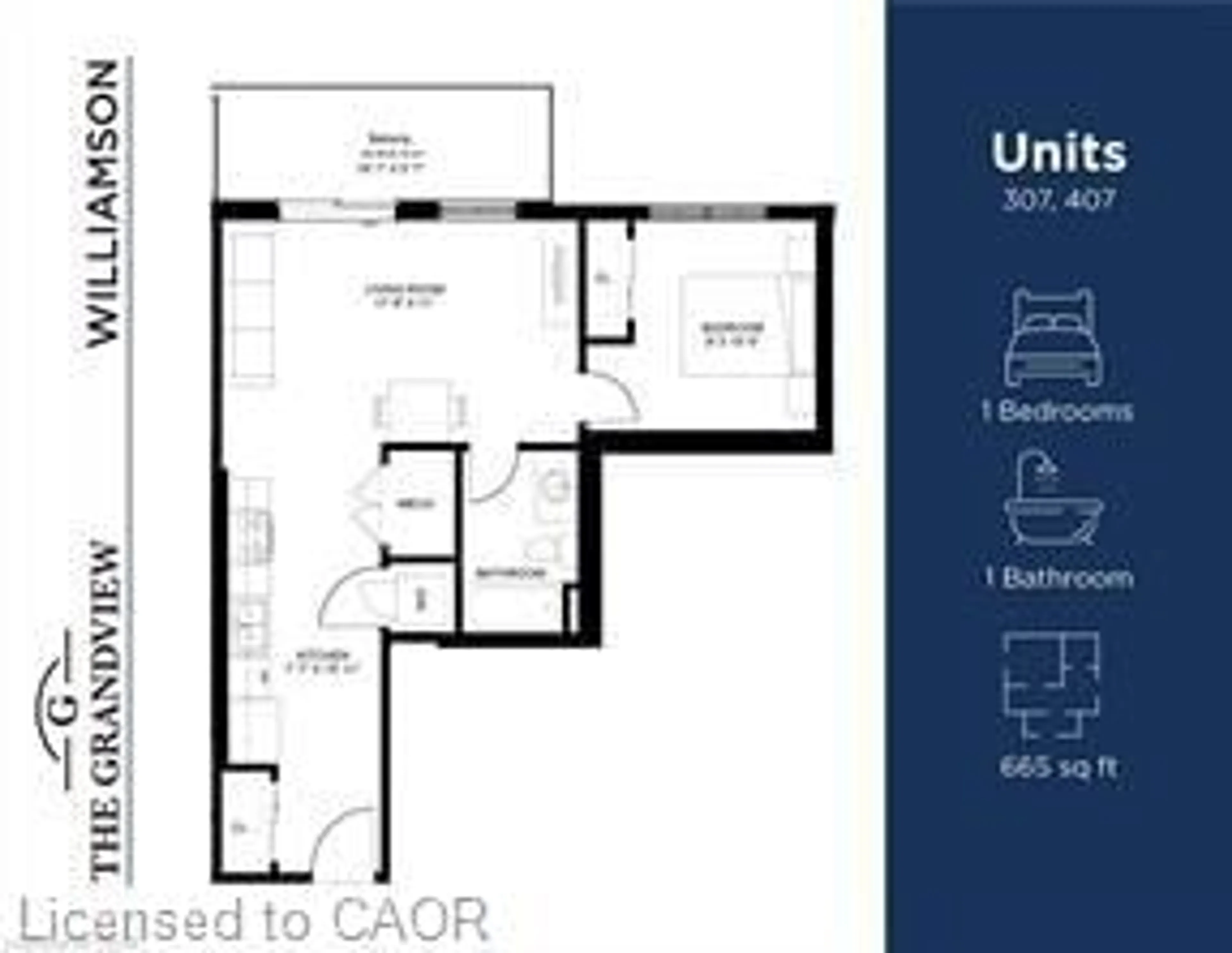 Floor plan for 80 Caithness St #307, Caledonia Ontario N3W 1B2