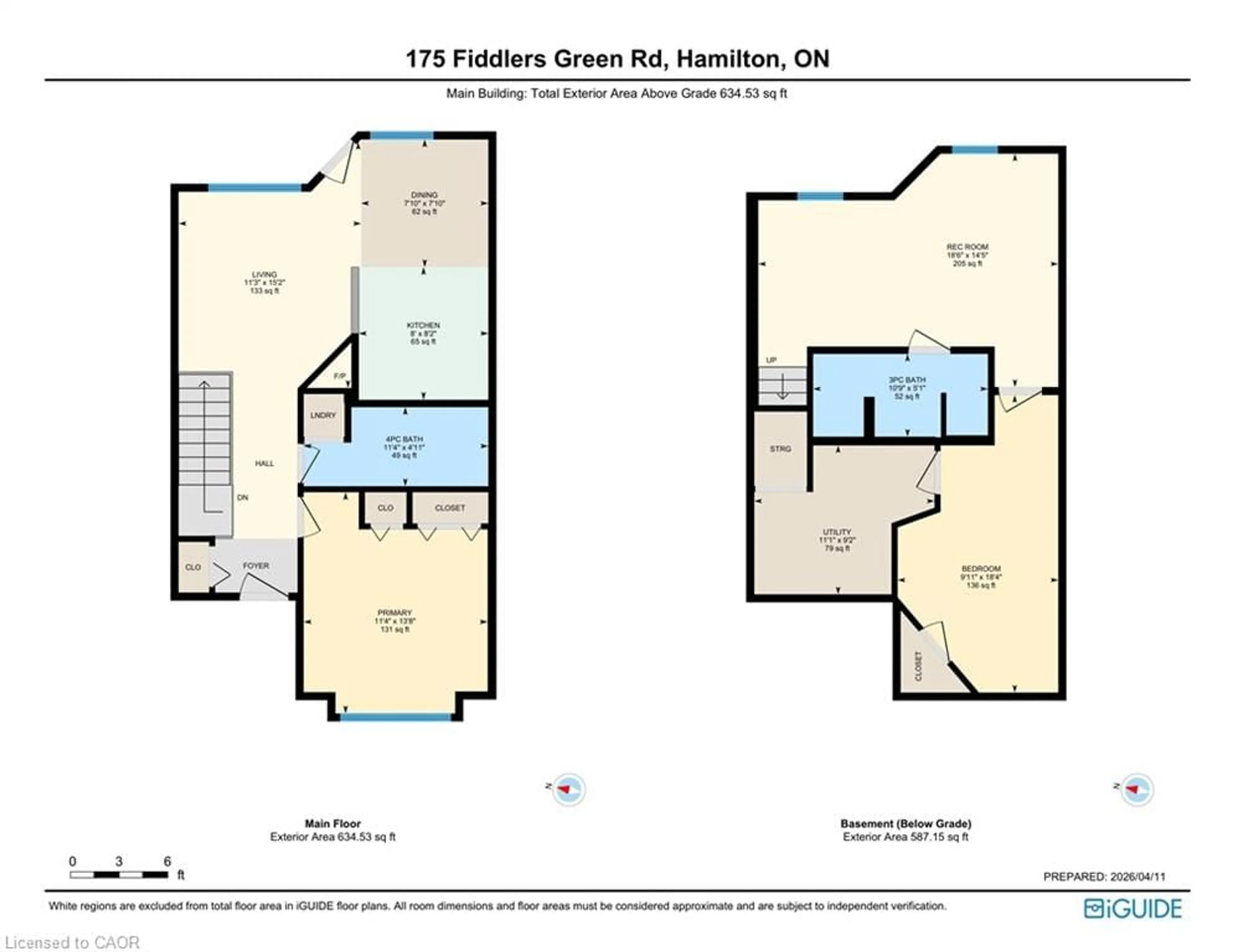 Floor plan for 175 Fiddlers Green Rd #3, Ancaster Ontario L9G 4X7