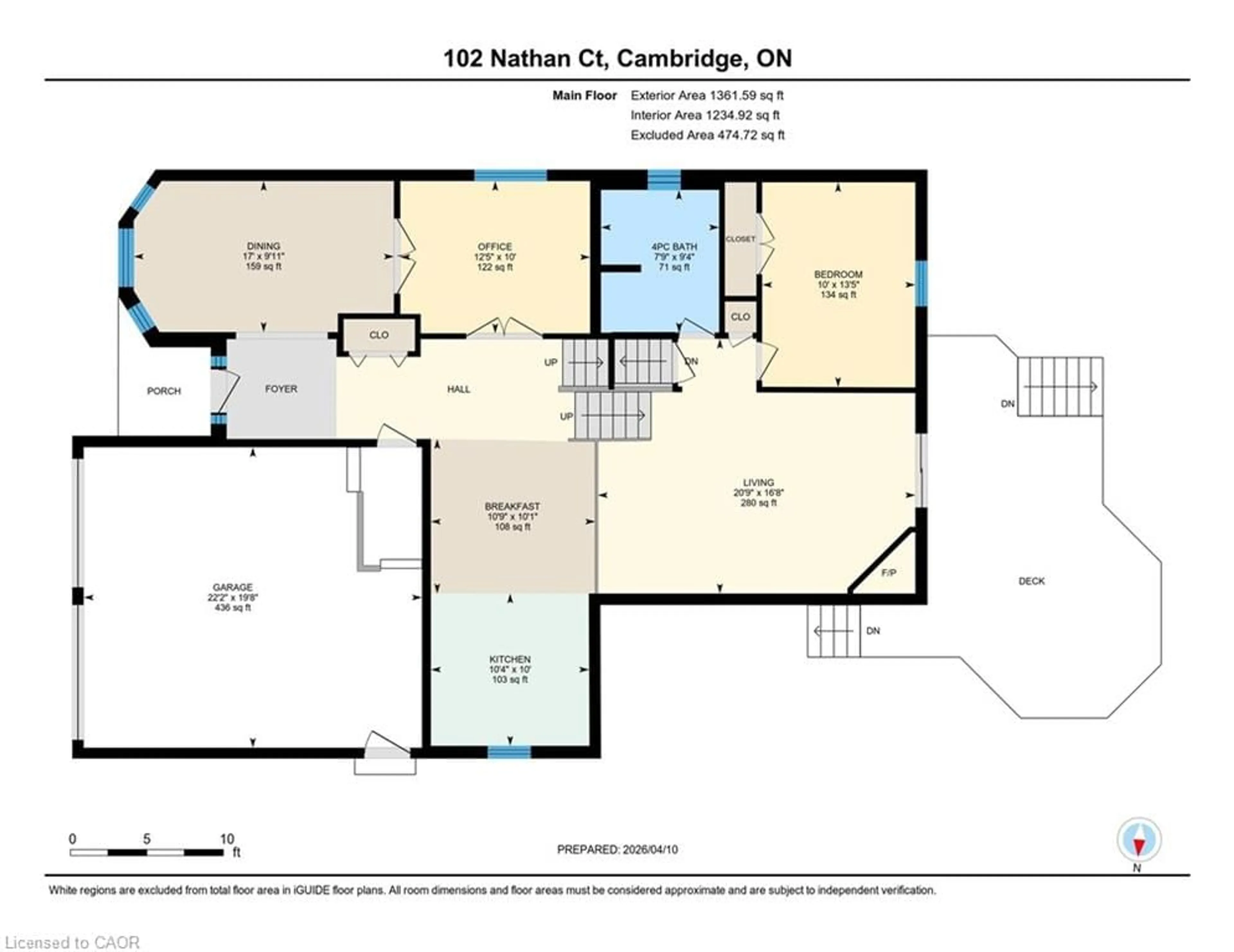 Floor plan for 102 Nathan Crt, Cambridge Ontario N1P 1C1