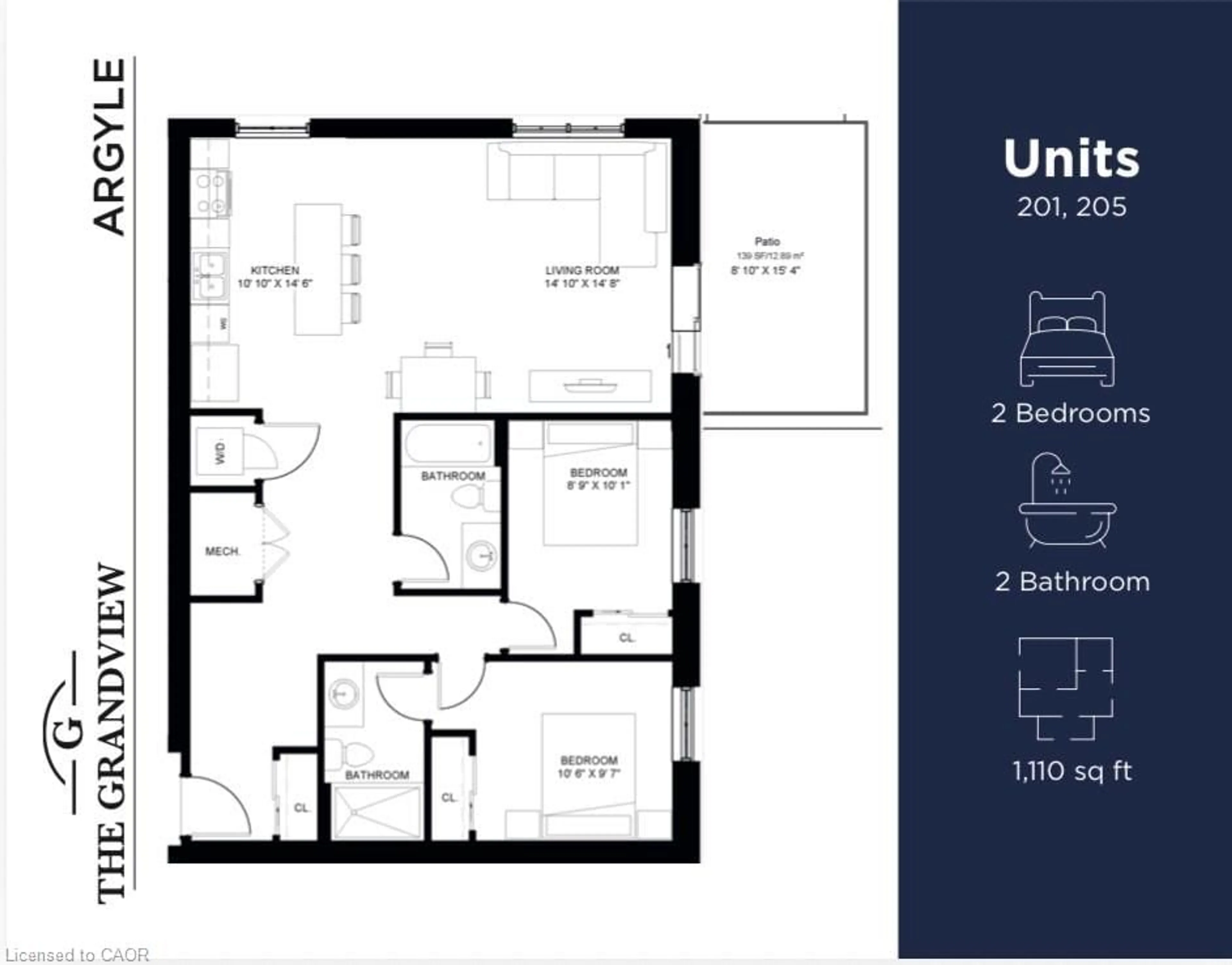 Floor plan for 80 Caithness St #205, Caledonia Ontario N3W 1B2