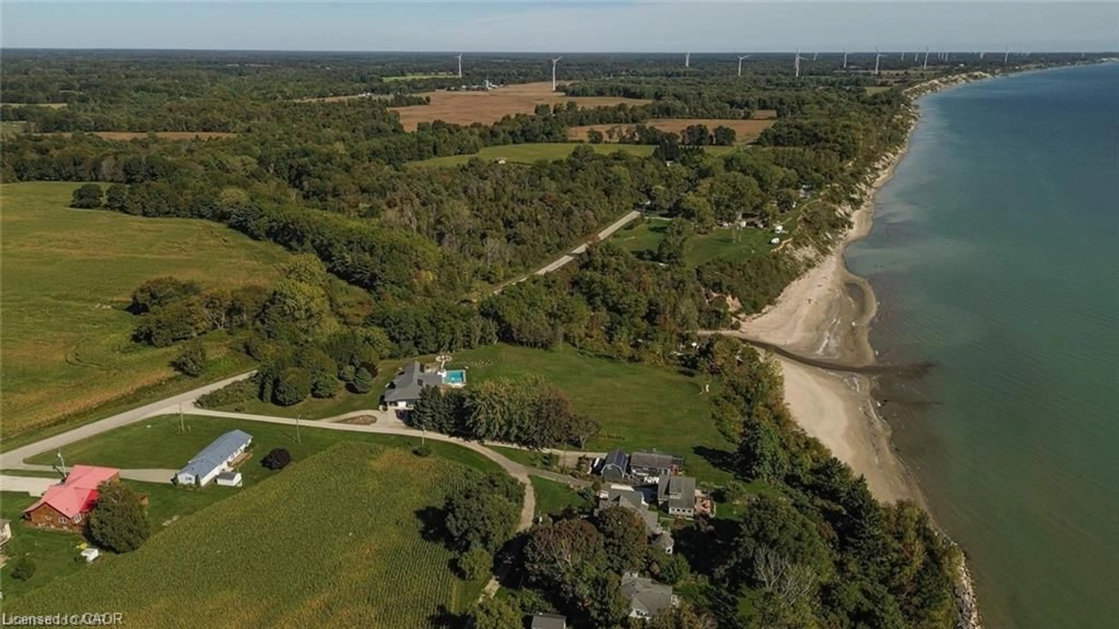 A pic from outside/outdoor area/front of a property/back of a property/a pic from drone, water/lake/river/ocean view for 51 Victoria St, Port Burwell Ontario N0J 1T0